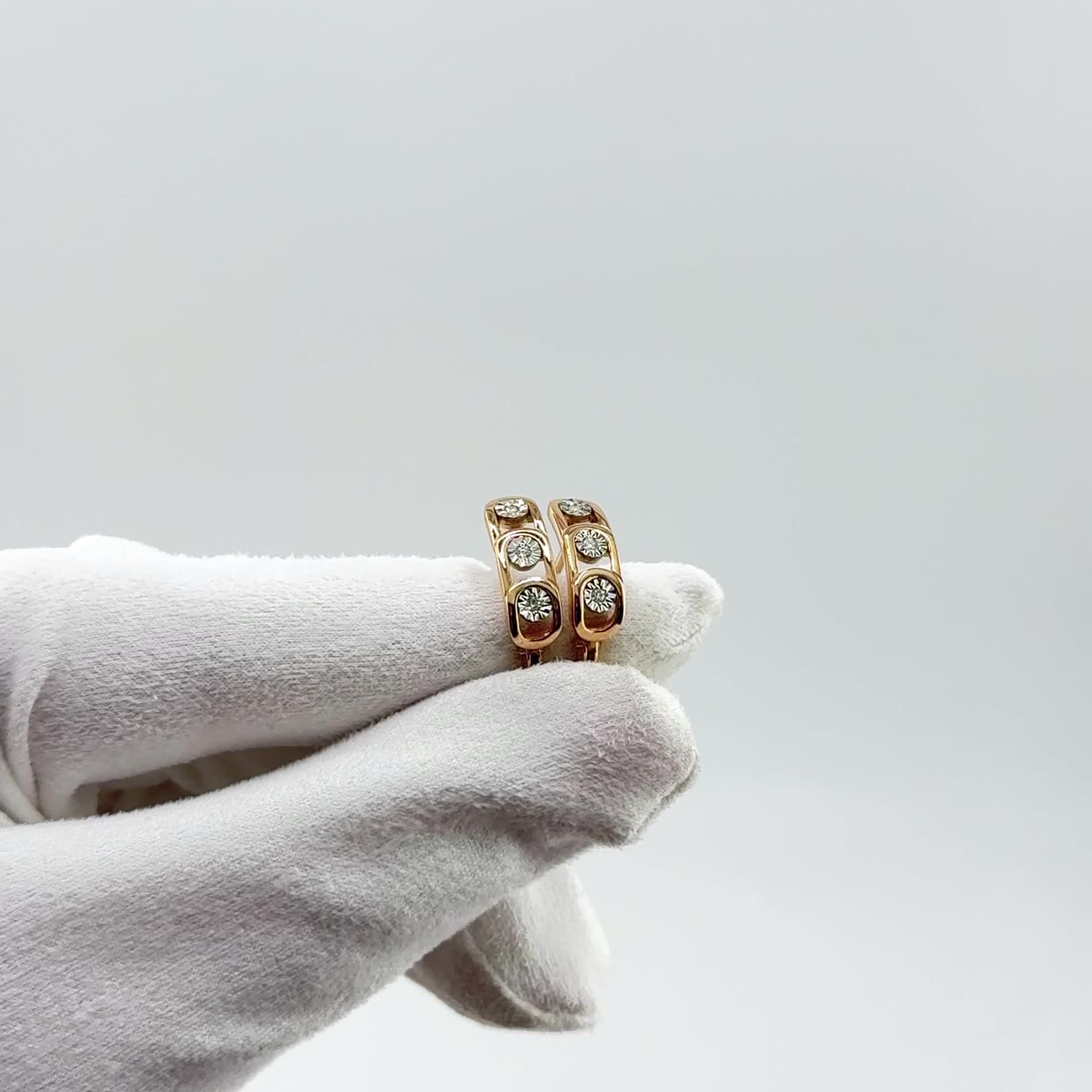 Серьги с бриллиантами из золота 585 пробы арт. 943207к.1