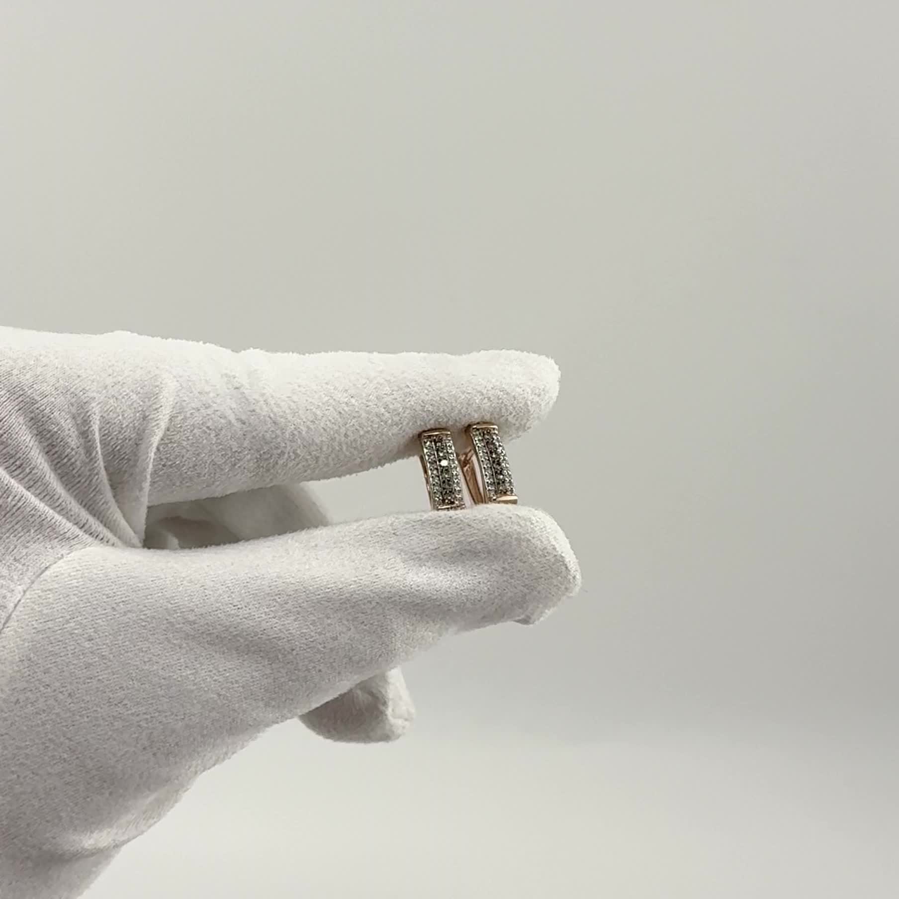 Серьги с бриллиантами из золота 585 пробы арт. 943230к.1