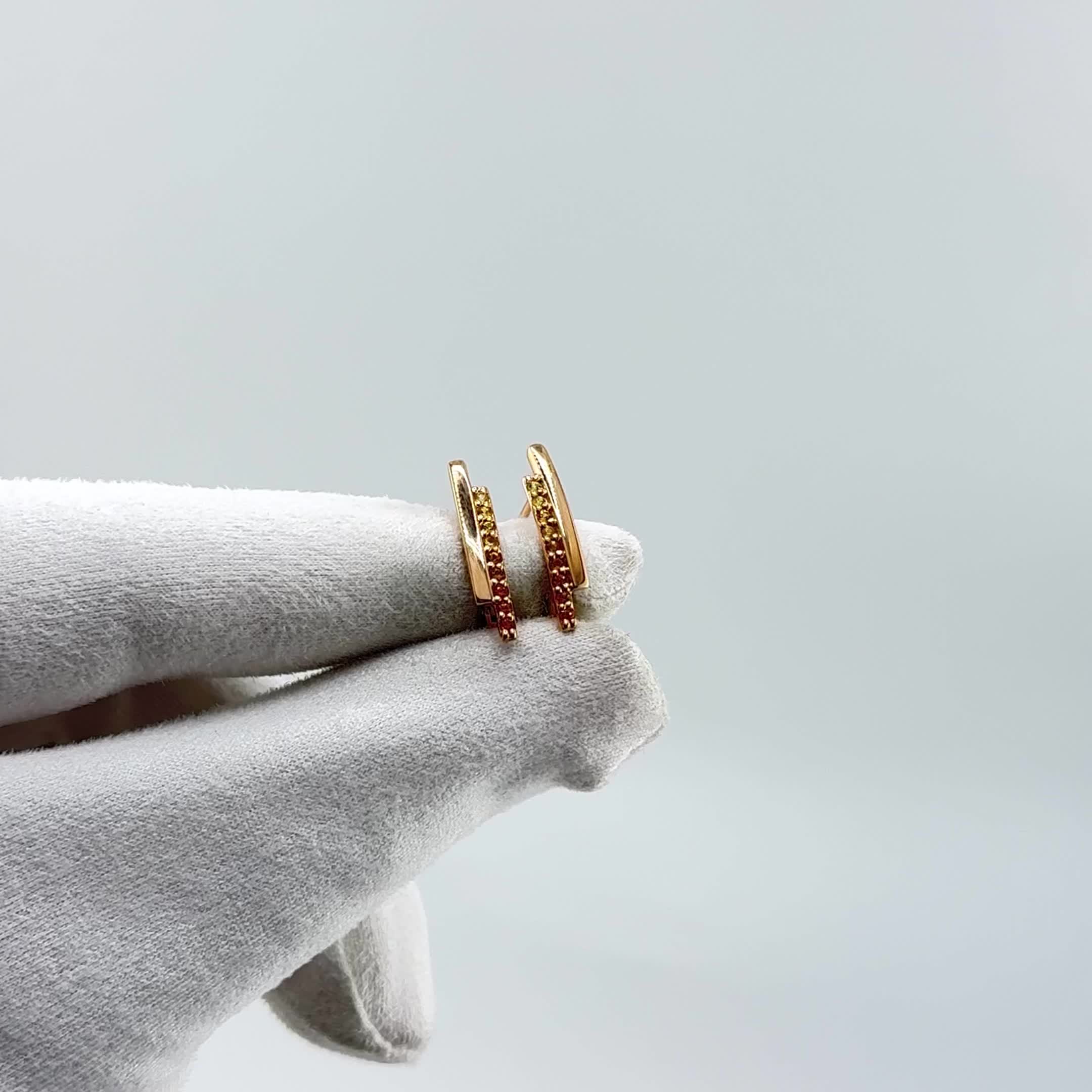 Серьги с сапфирами из золота 585 пробы арт. 943245к.1