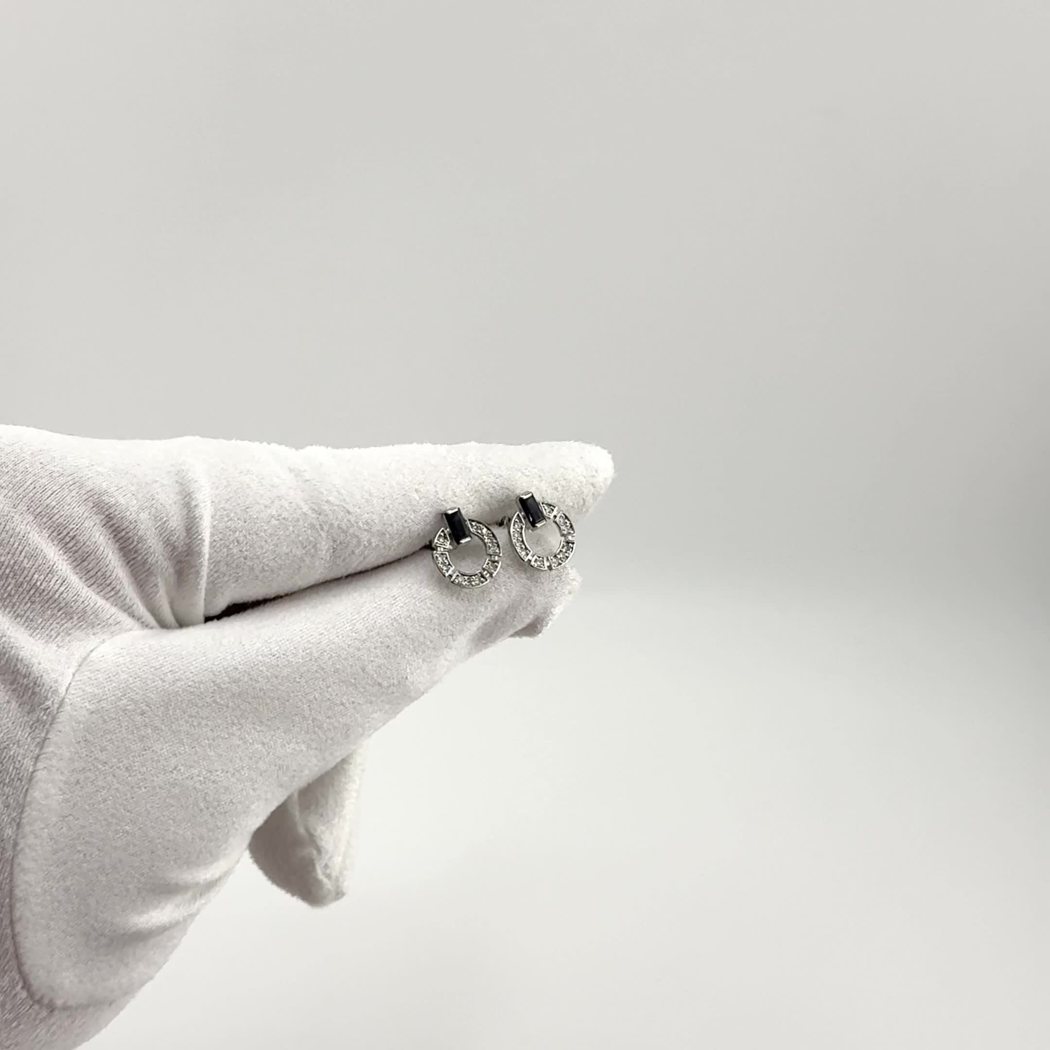 Серьги с сапфирами и бриллиантами из белого золота 585 пробы арт. 943268.2