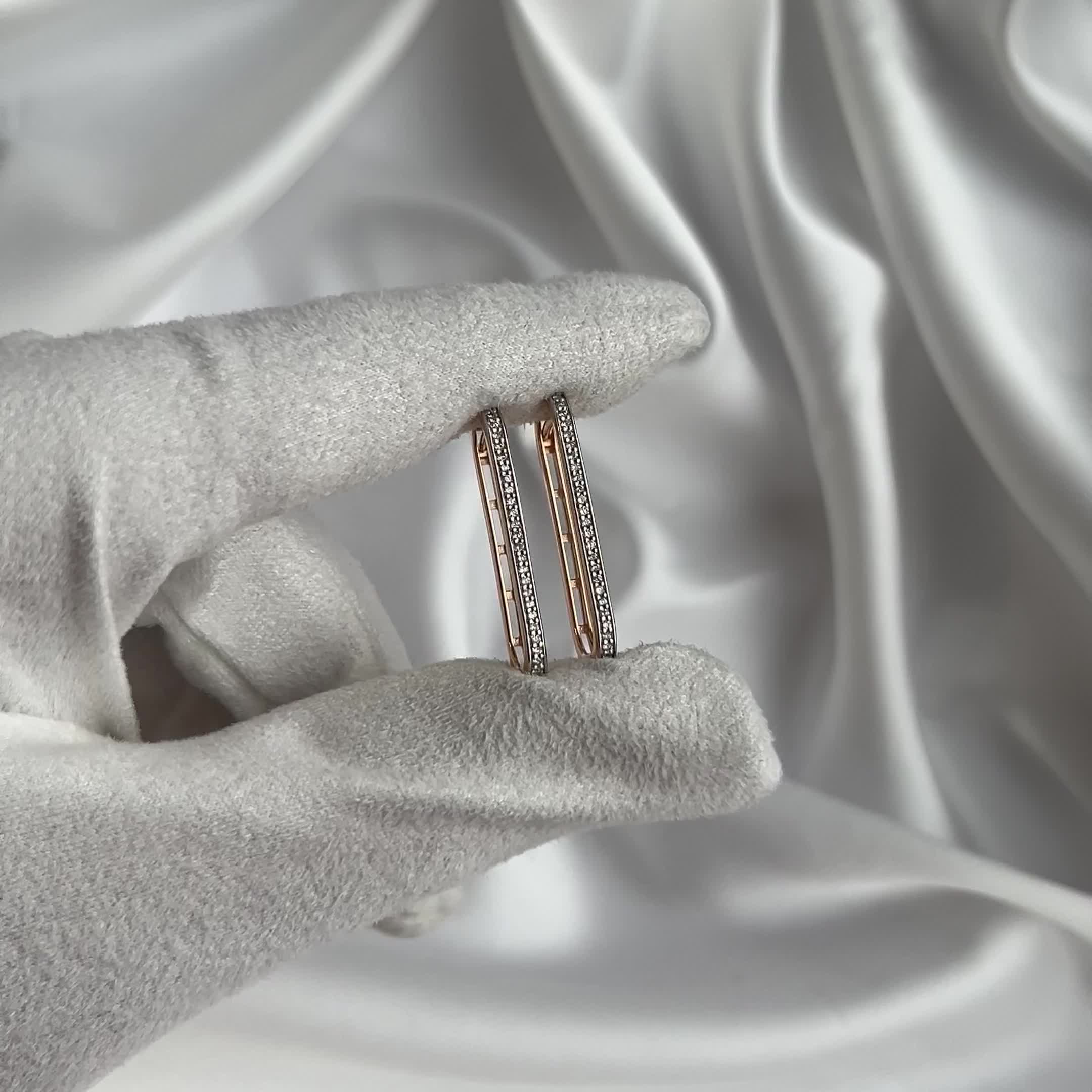 Серьги с бриллиантами из золота 585 пробы арт. 943341к.1