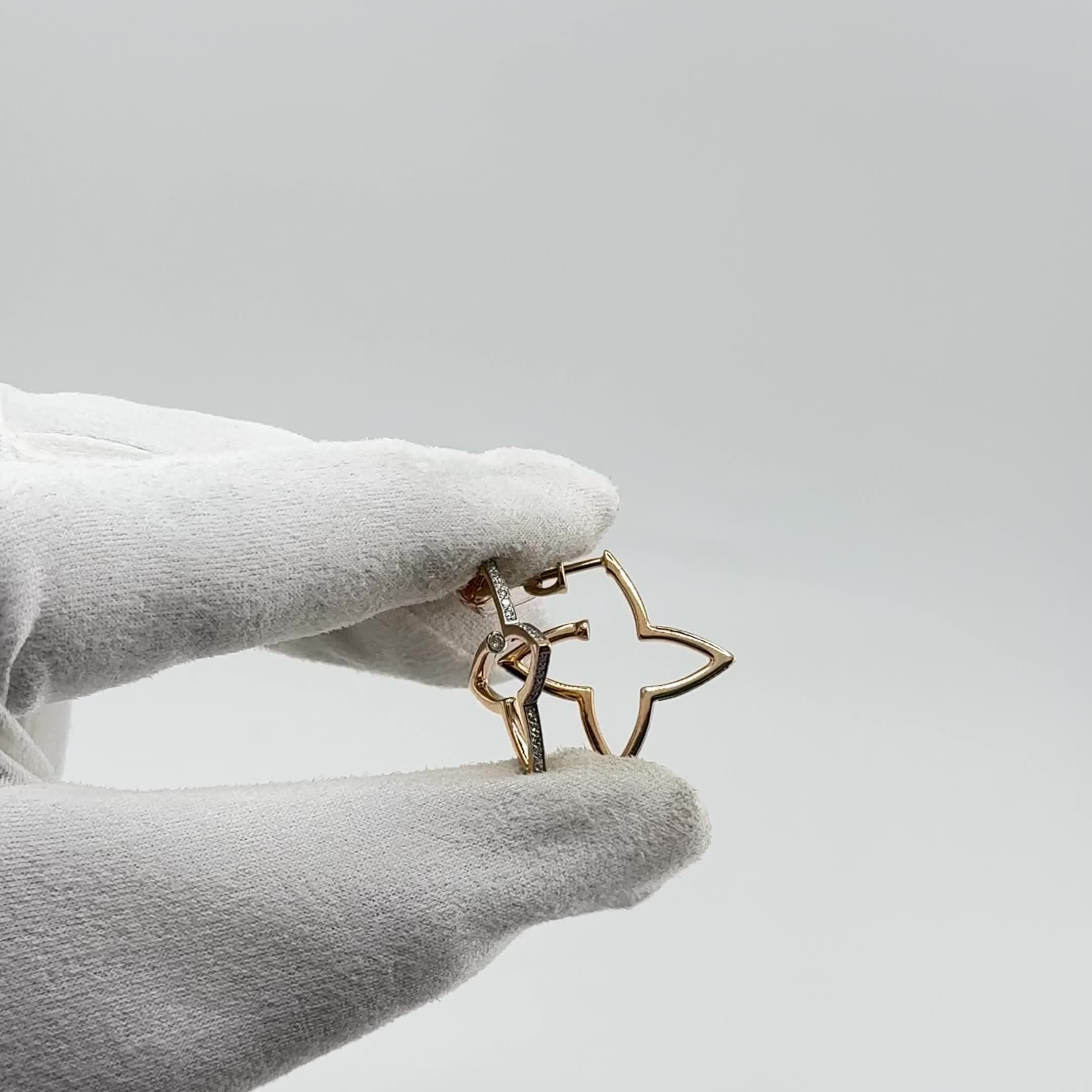 Серьги "Цветы" с бриллиантами из золота 585 пробы арт. 943372.1