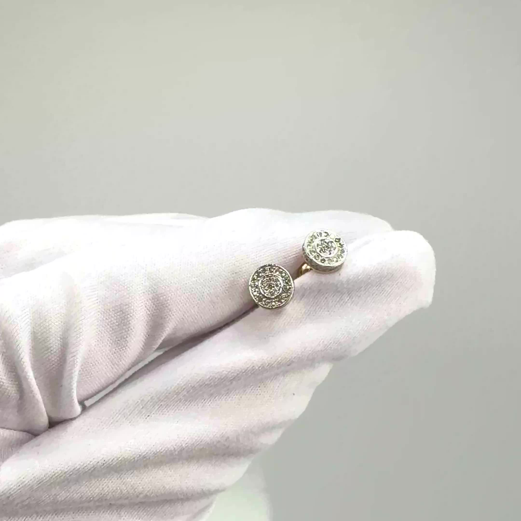 Серьги с бриллиантами из золота 585 пробы арт. 943407.1