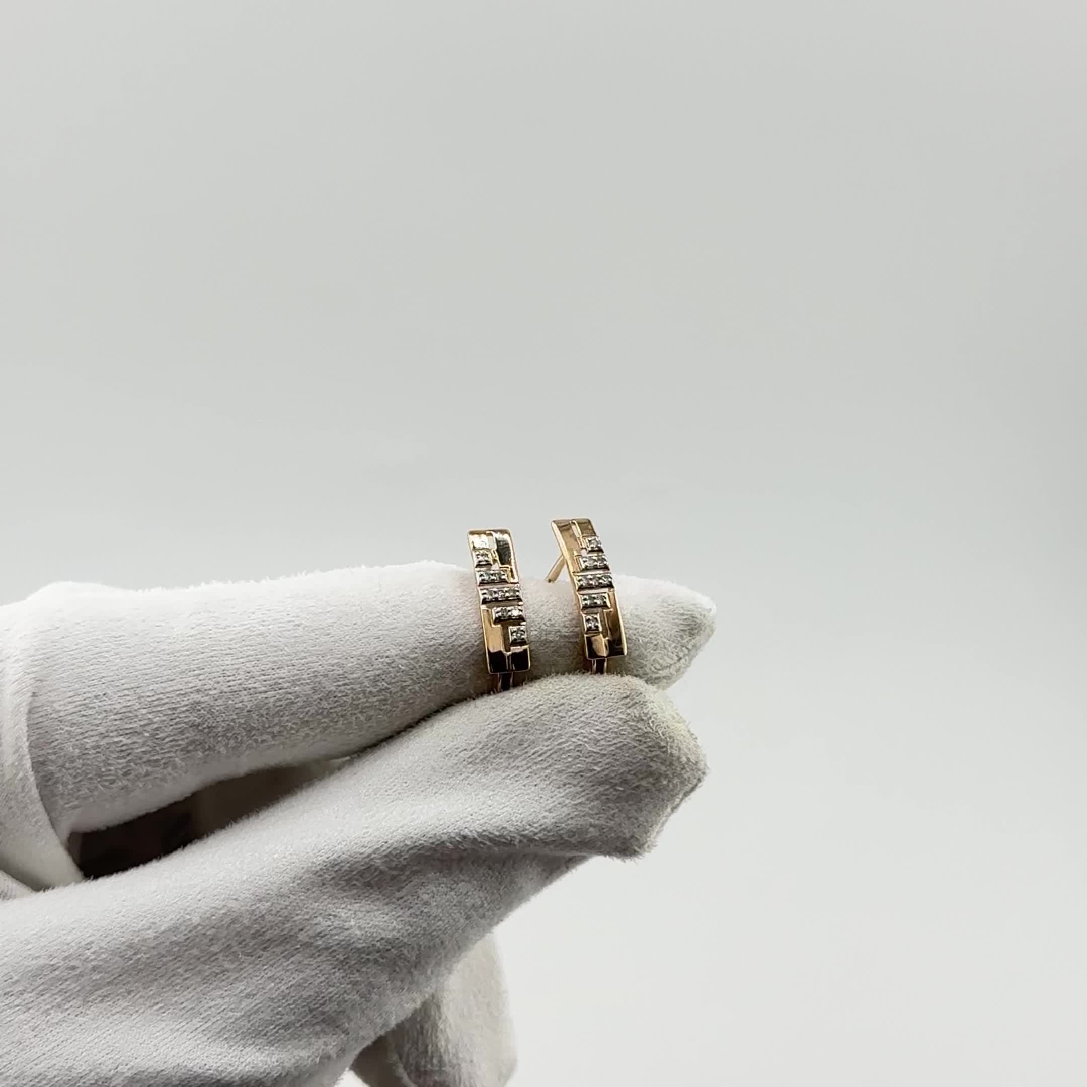 Серьги с бриллиантами из золота 585 пробы арт. 943414.1