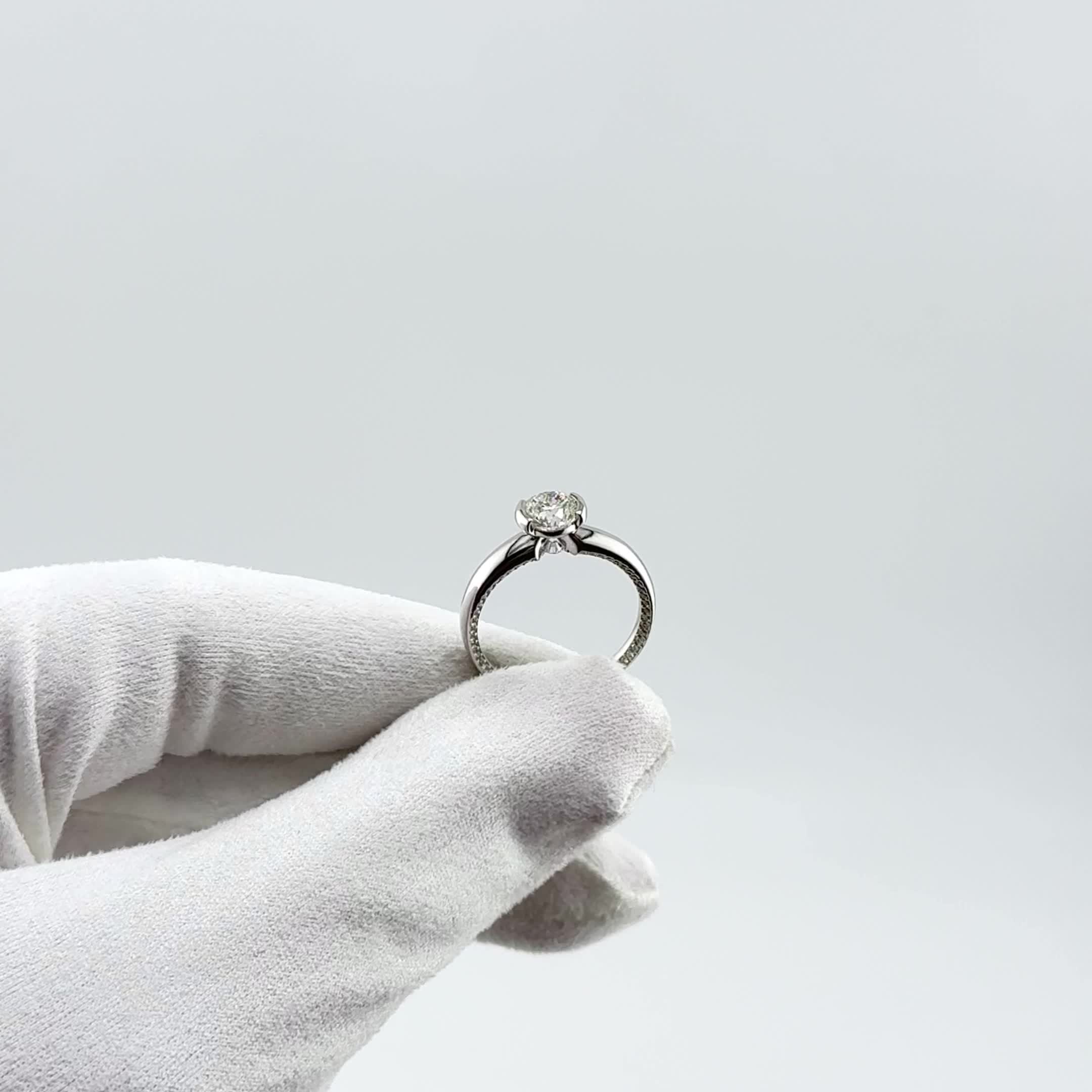 Кольцо с бриллиантами из белого золота 585 пробы арт. 963251.2