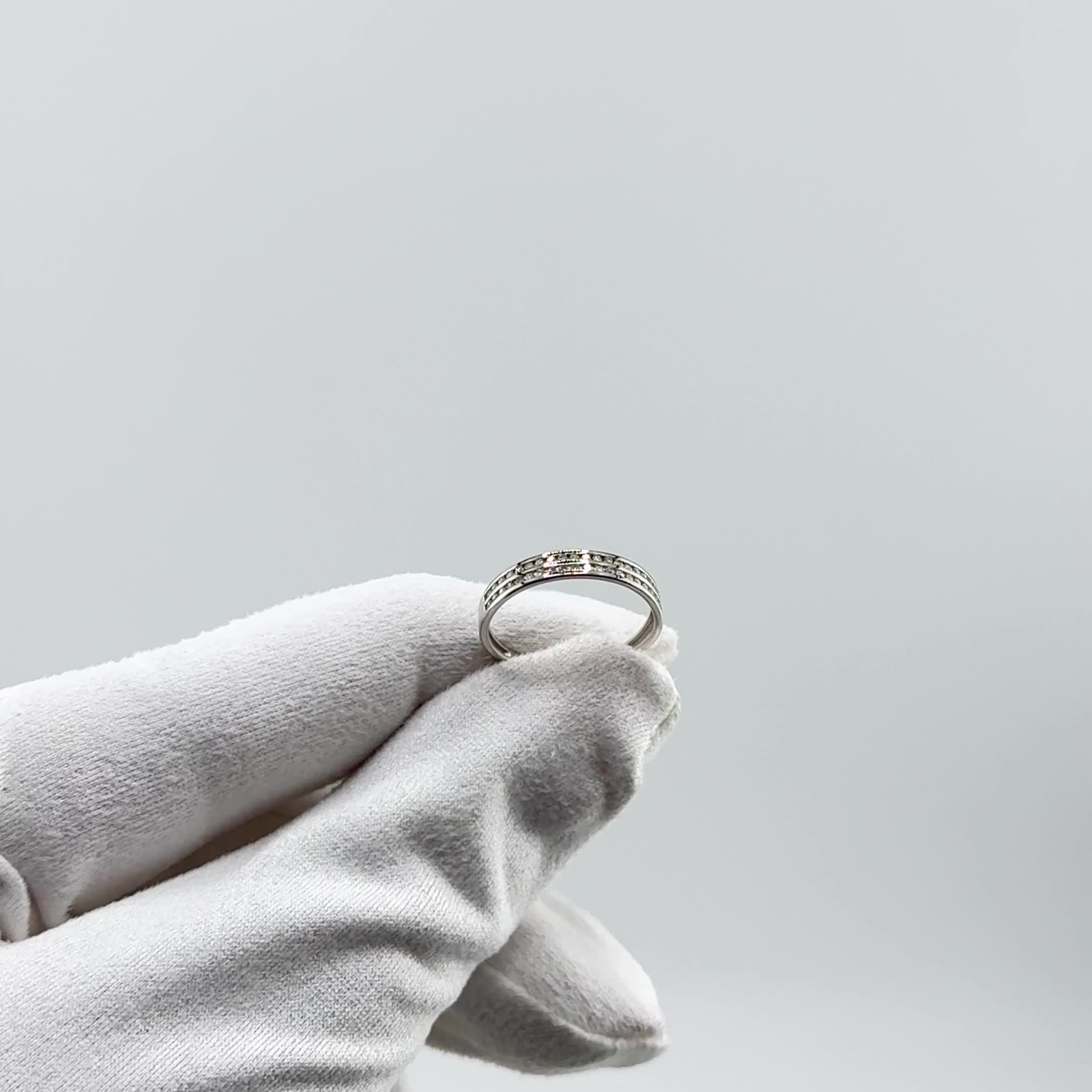 Кольцо с бриллиантами из белого золота 585 пробы арт. 963793.2