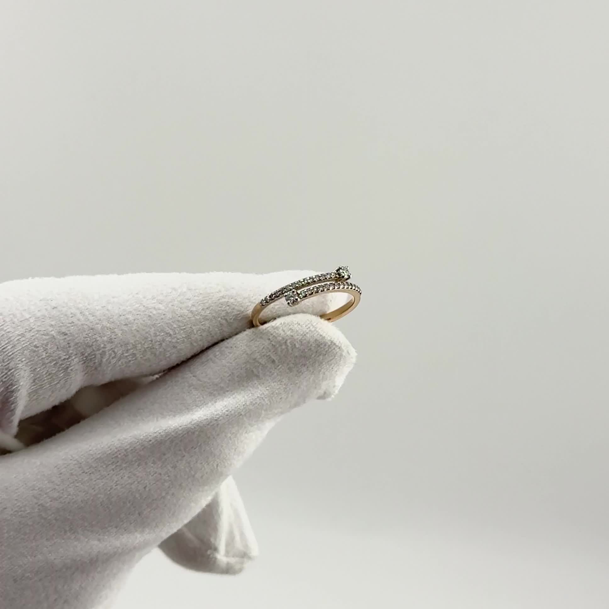 Кольцо с бриллиантами из золота 585 пробы арт. 964123к.1