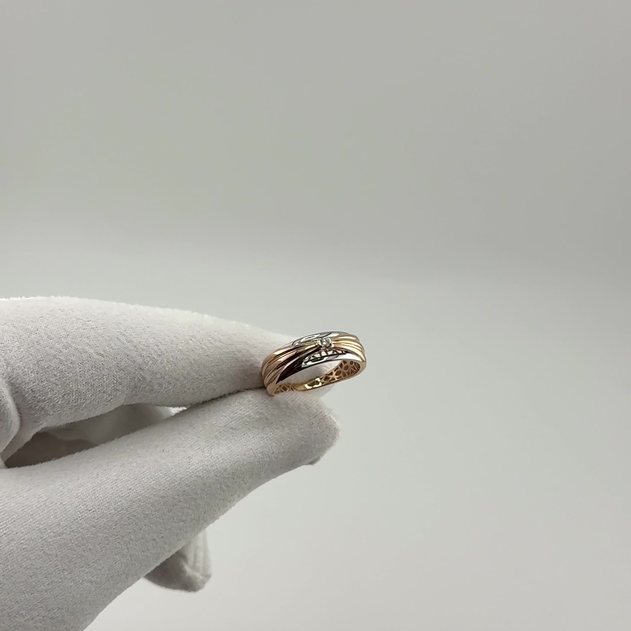 Кольцо с бриллиантом из золота 585 пробы арт. 964276к.1