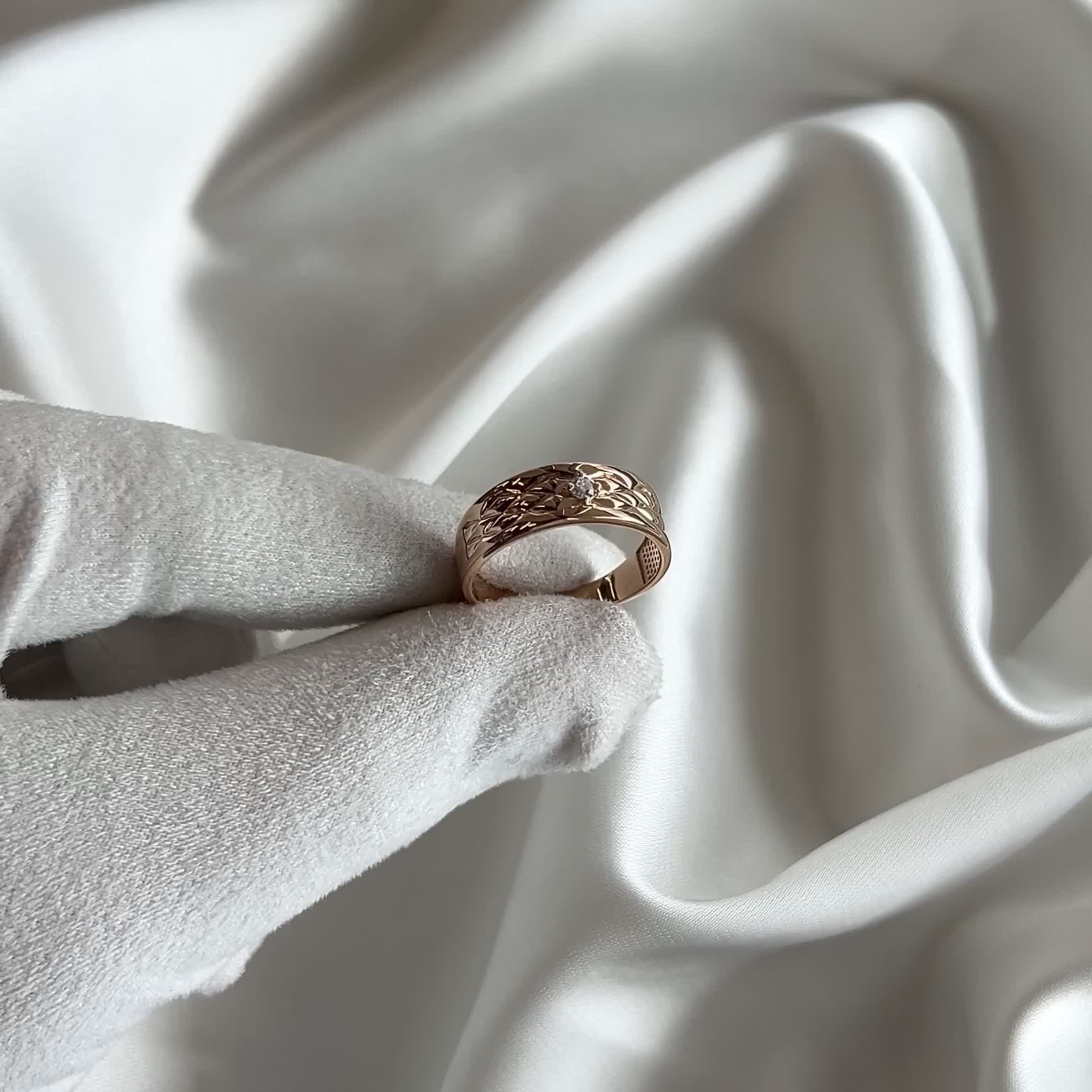 Кольцо с бриллиантом из золота 585 пробы арт. 964320к.1