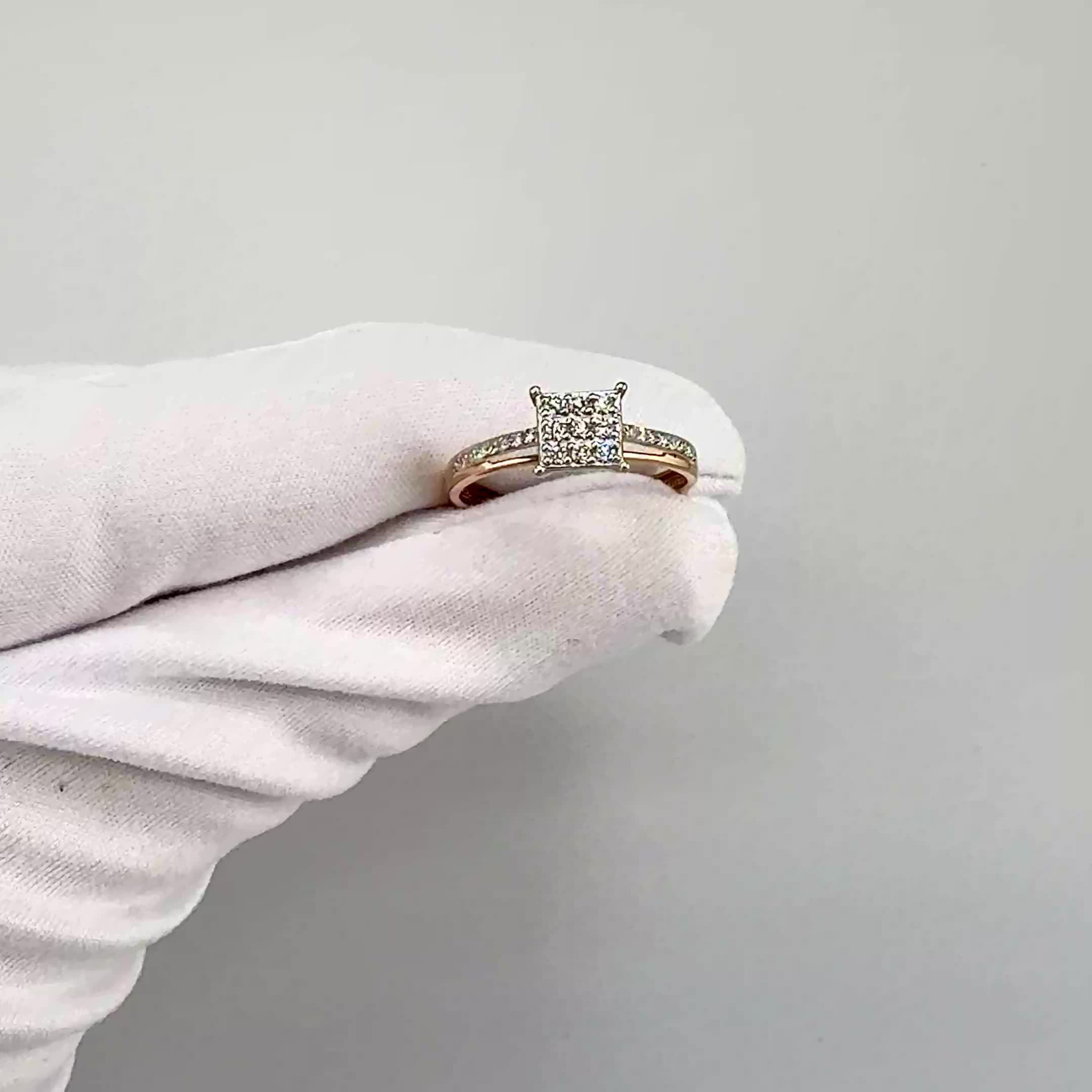 Кольцо с бриллиантами из золота 585 пробы арт. 964554.1