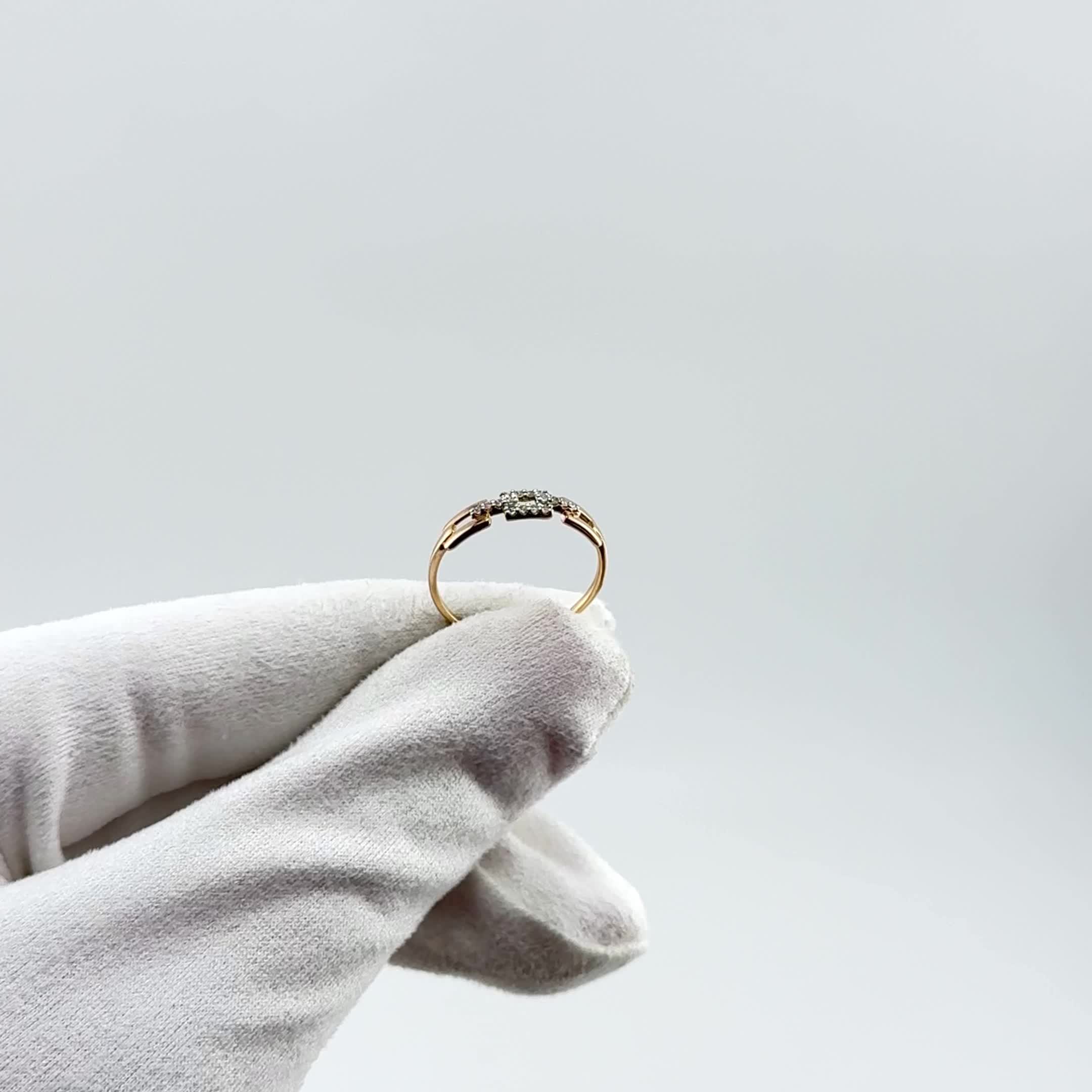 Кольцо с бриллиантами из золота 585 пробы арт. 964598.1