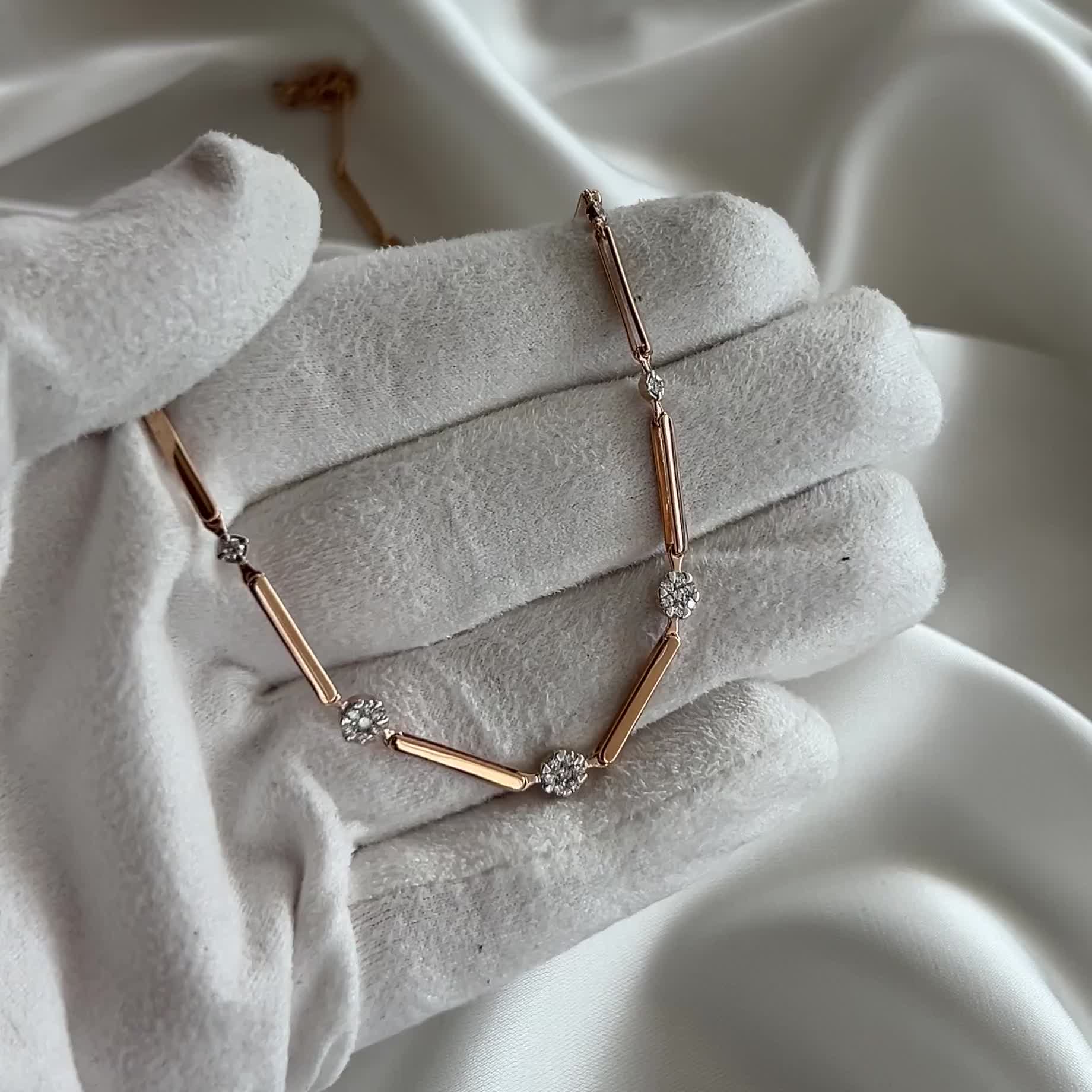 Колье с бриллиантами из золота 585 пробы арт. 970445к.1