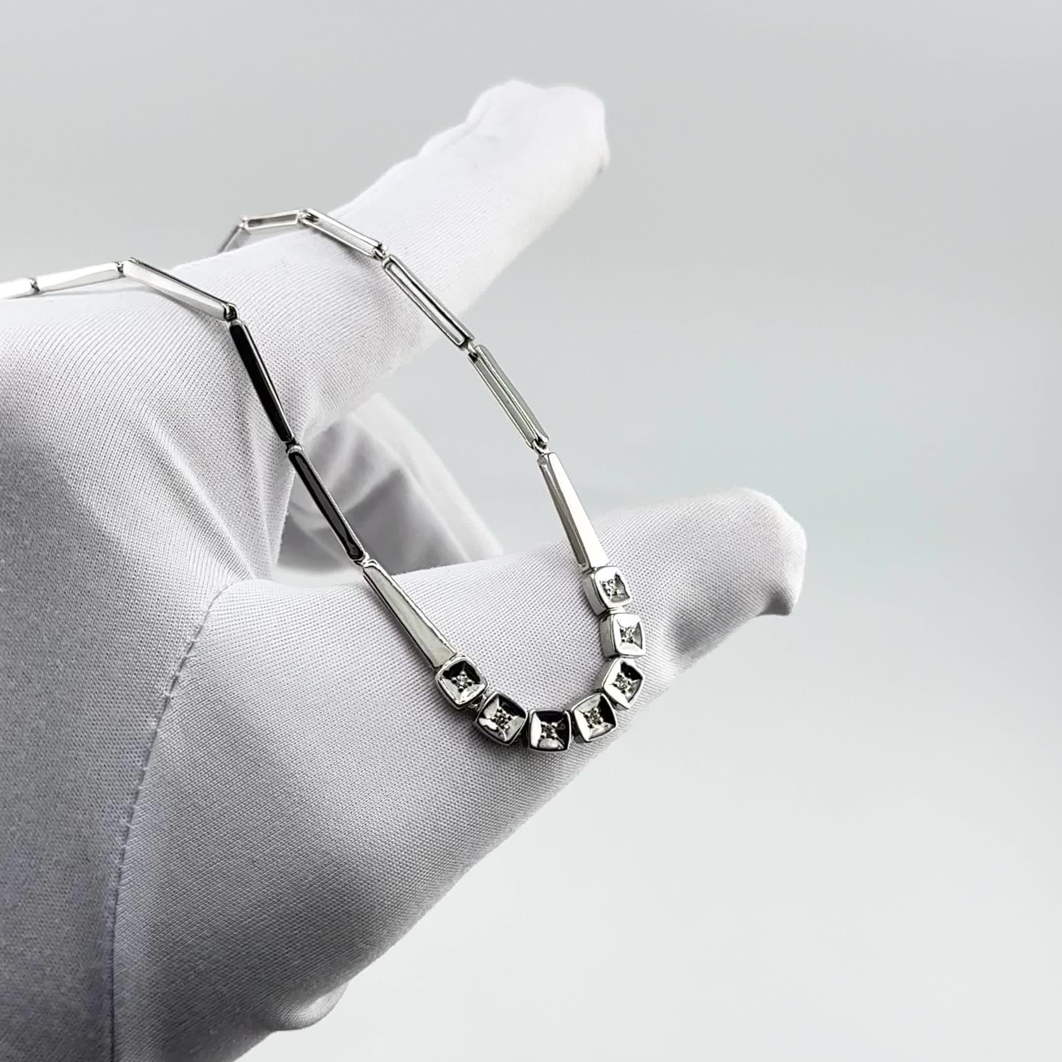 Колье с бриллиантами из белого золота 585 пробы арт. 970450.2