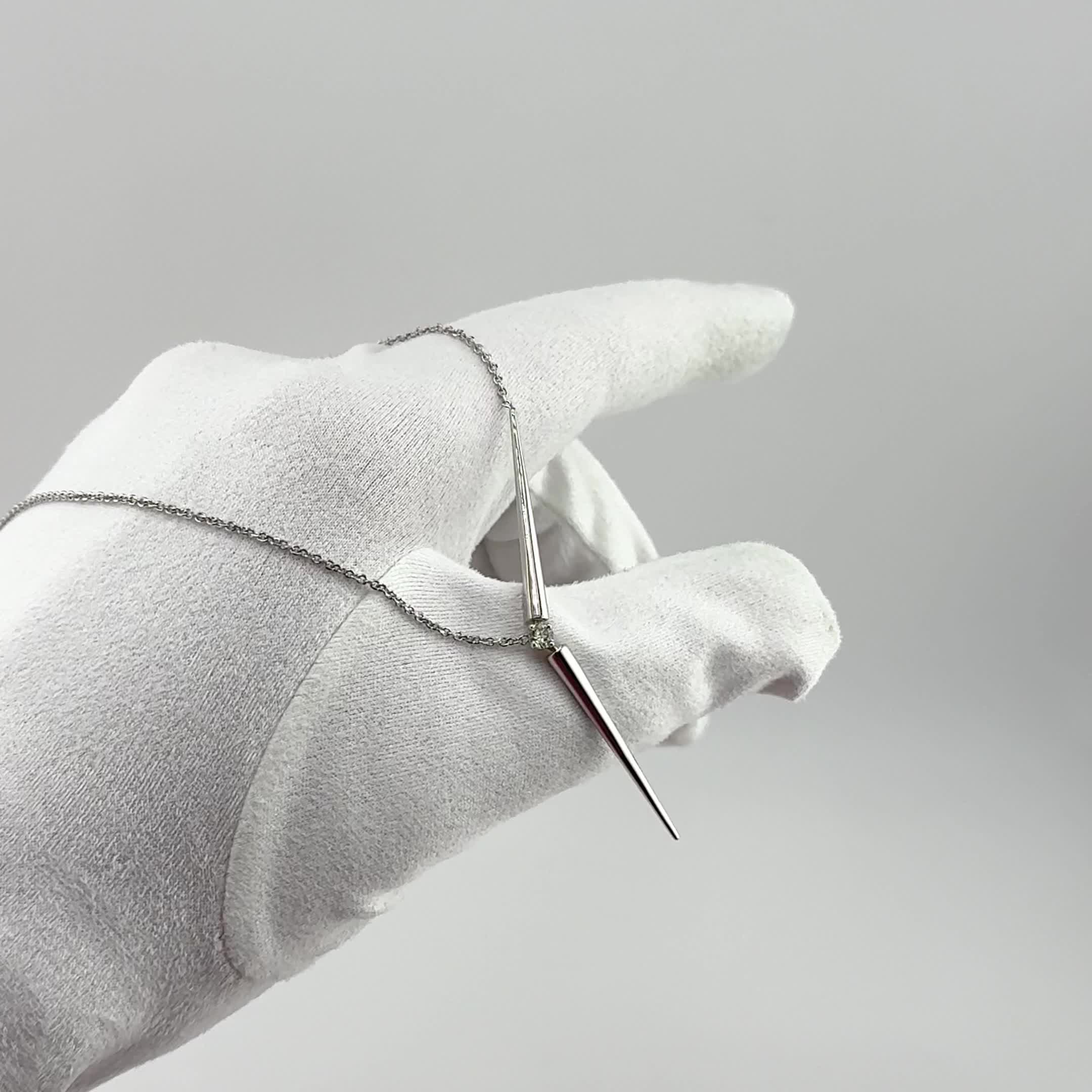 Колье с бриллиантом из белого золота 585 пробы арт. 970471.2