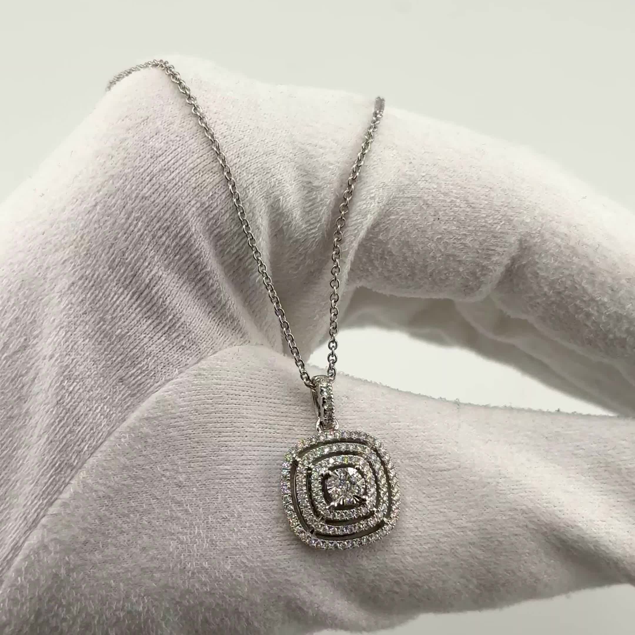 Колье с бриллиантами из белого золота 585 пробы арт. AN20498-ML