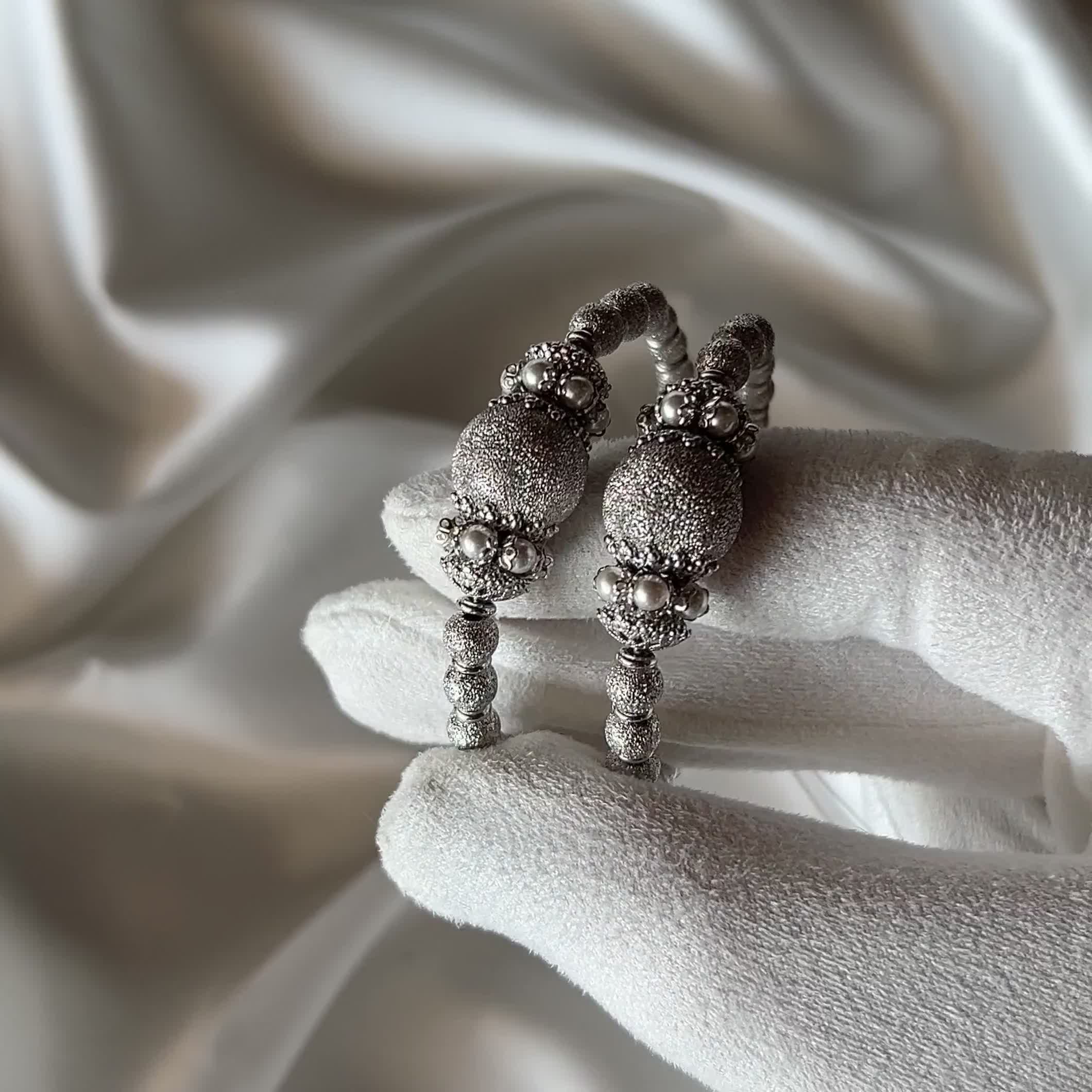 Серьги с жемчугом из серебра 925 пробы арт. ATE13_SR_WM_WG