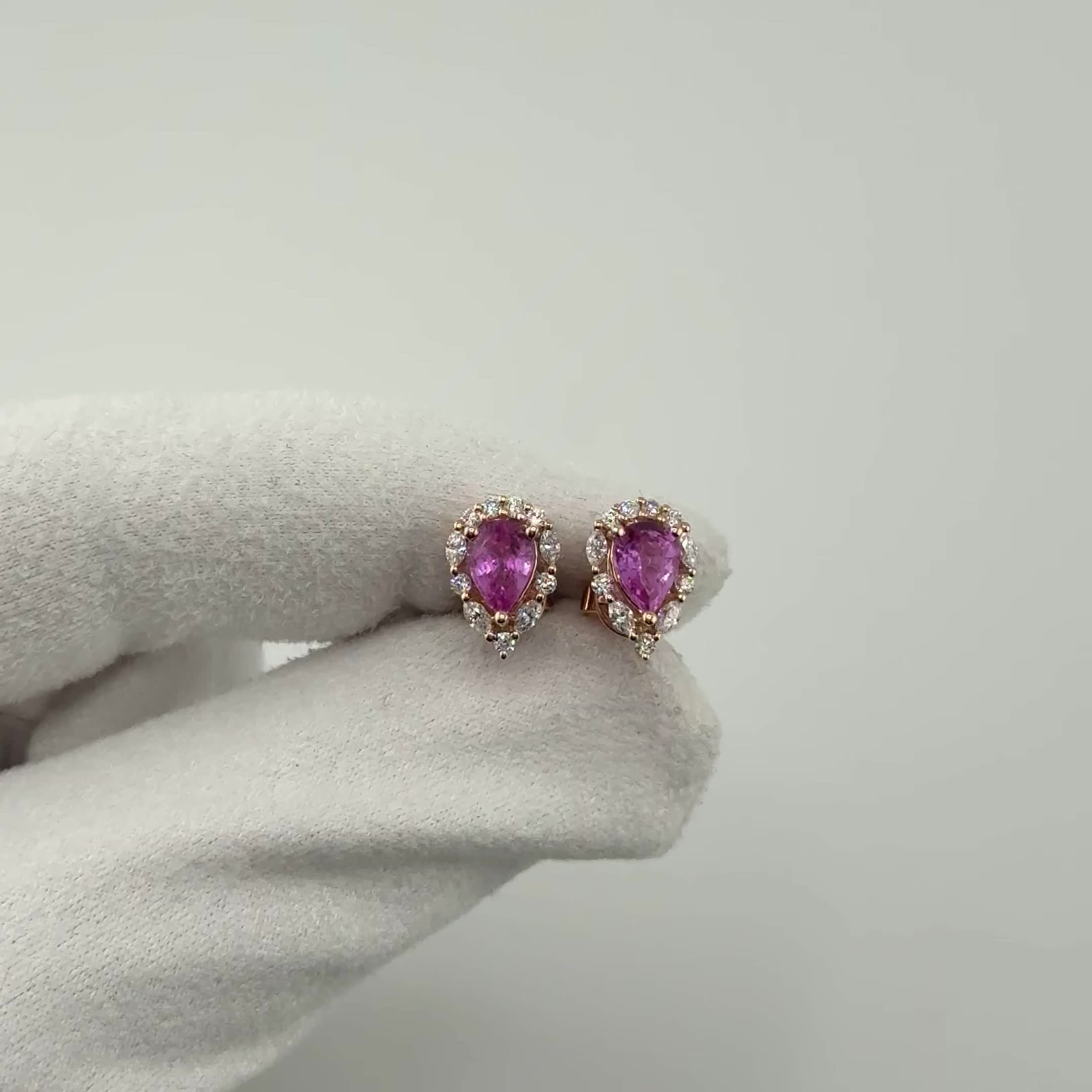 Серьги с сапфирами и бриллиантами из золота 585 пробы арт. CE44860-WD-PS-RG