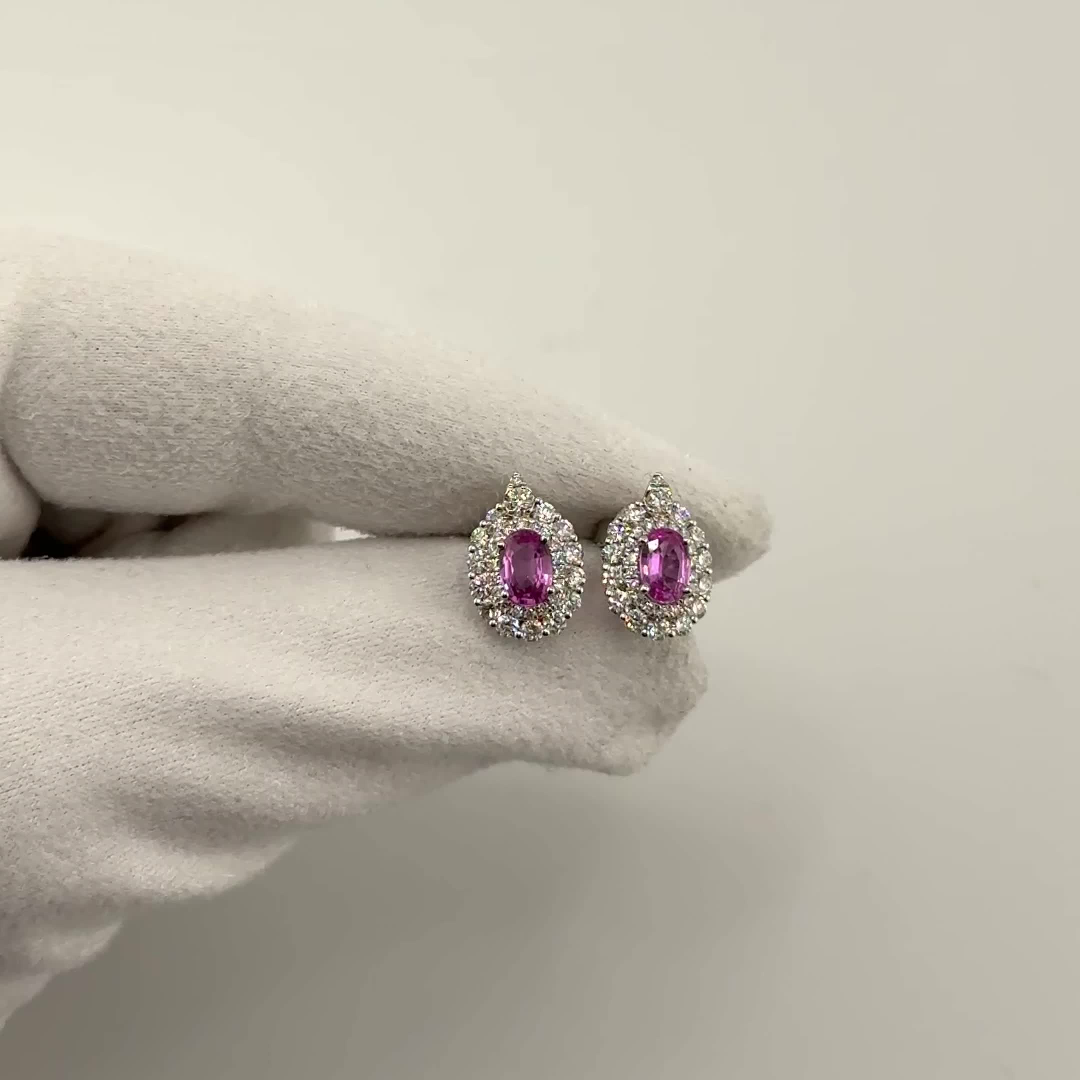 Серьги с сапфирами и бриллиантами из белого золота 585 пробы арт. CE44930-WD-PS