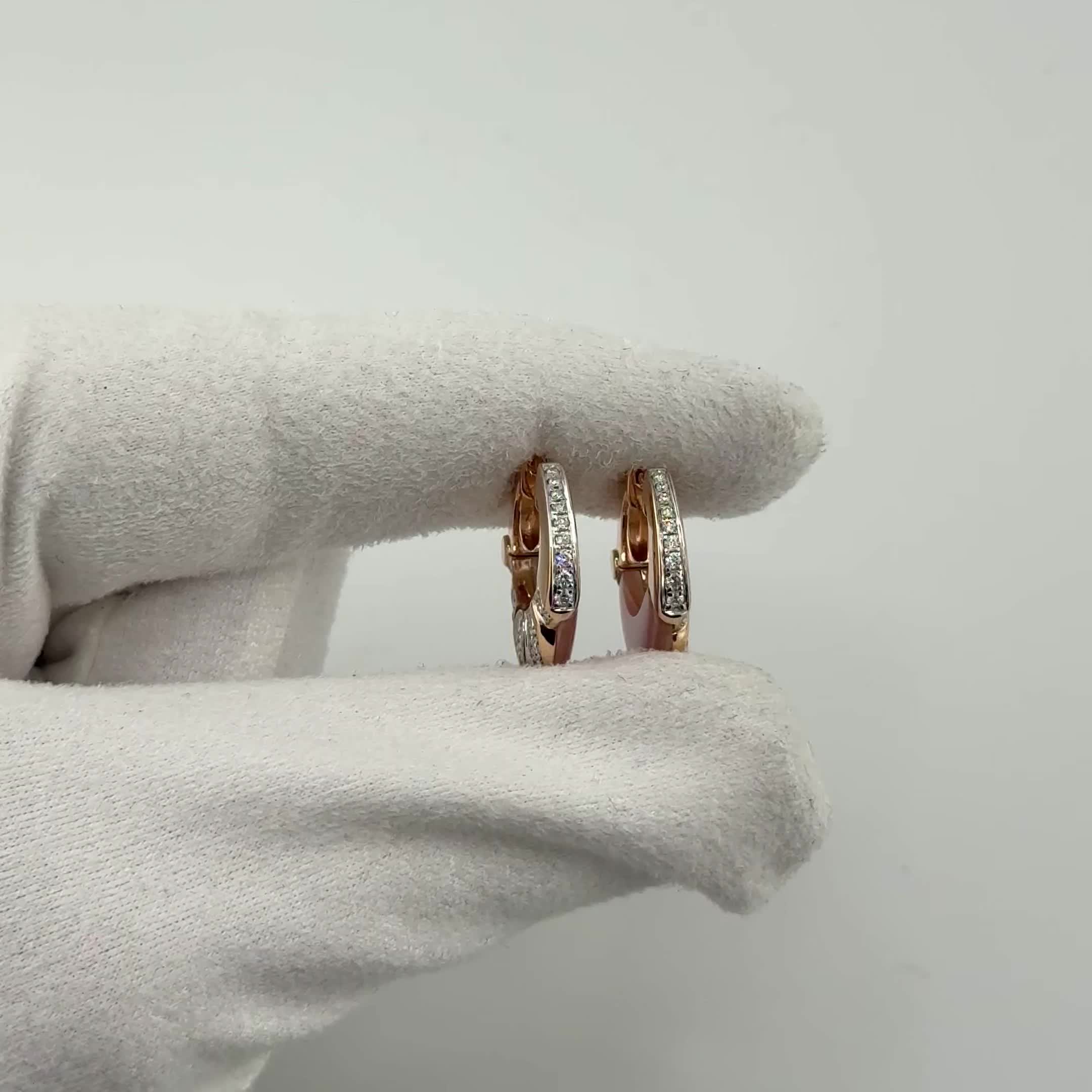 Серьги с перламутром и бриллиантами из золота 585 пробы арт. CE45482-WD-PSHL-RG