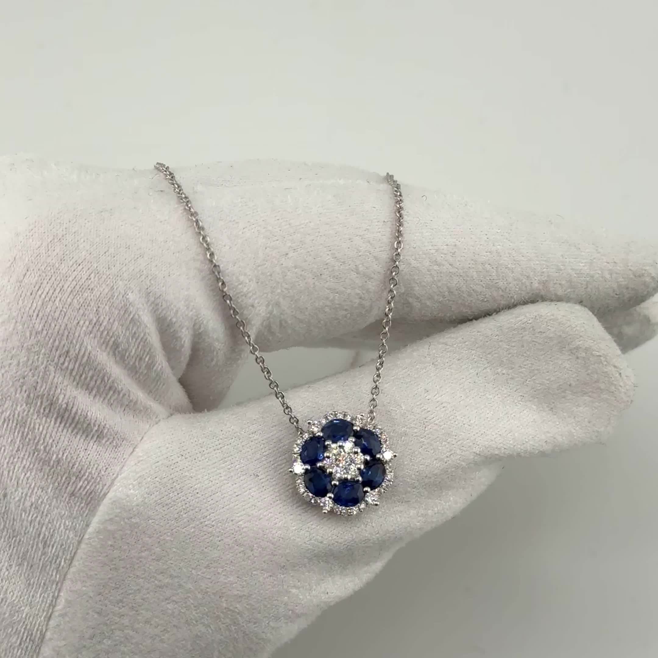 Колье с сапфирами и бриллиантами из золота 585 пробы арт. CN33591-WD-BS-ML