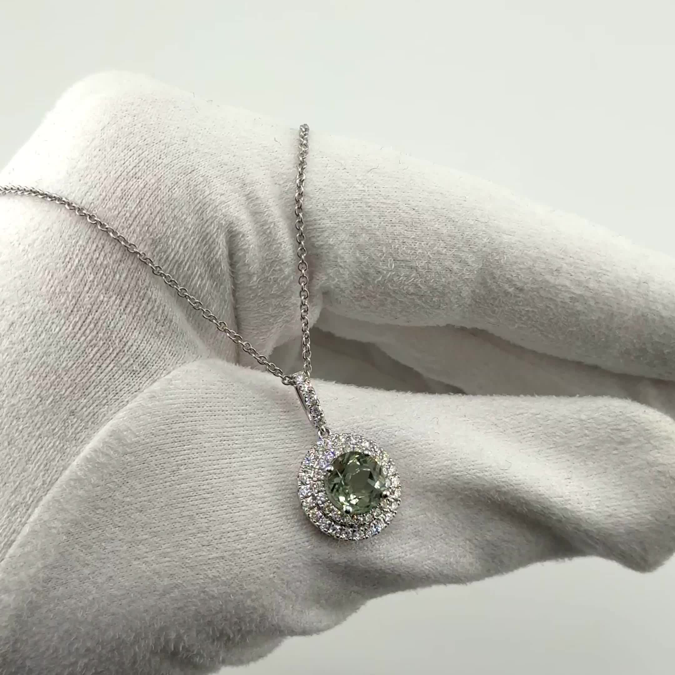 Колье с турмалином и бриллиантами из золота 585 пробы арт. CN35575-WD-GT-ML