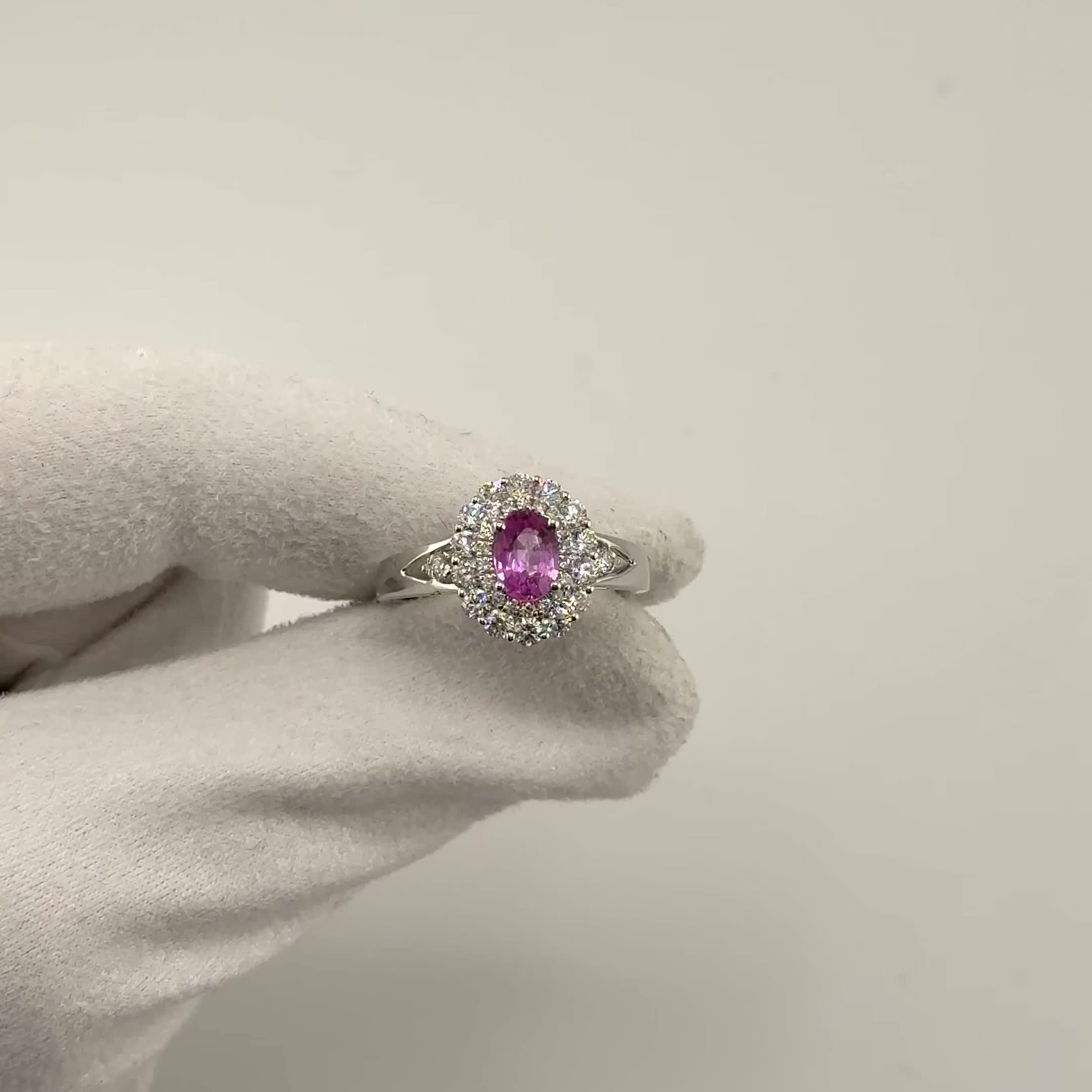 Кольцо с сапфиром и бриллиантами из золота 585 пробы арт. CR15774-WD-PS