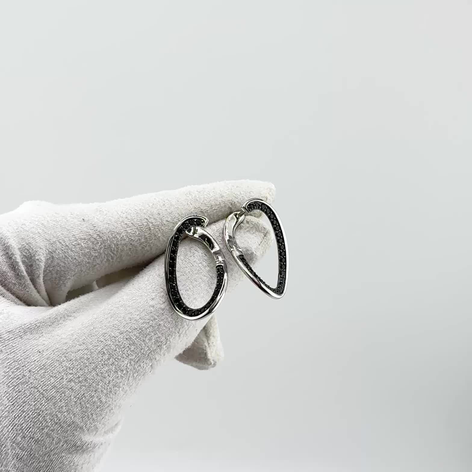 Серьги со шпинелью из серебра 925 пробы арт. E10122_SR_SP_WG