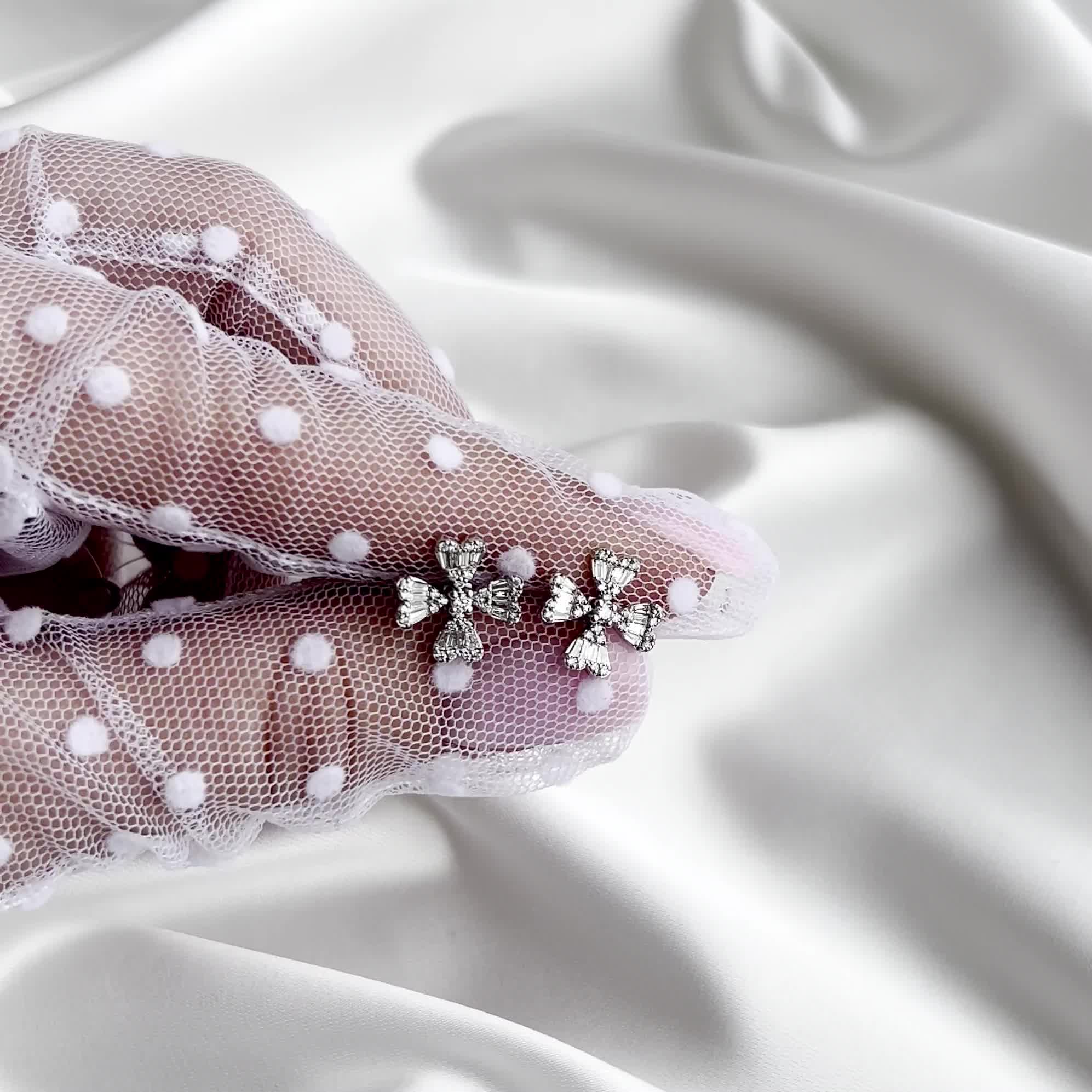 Серьги с бриллиантами из золота 585 пробы арт. E2867-1001