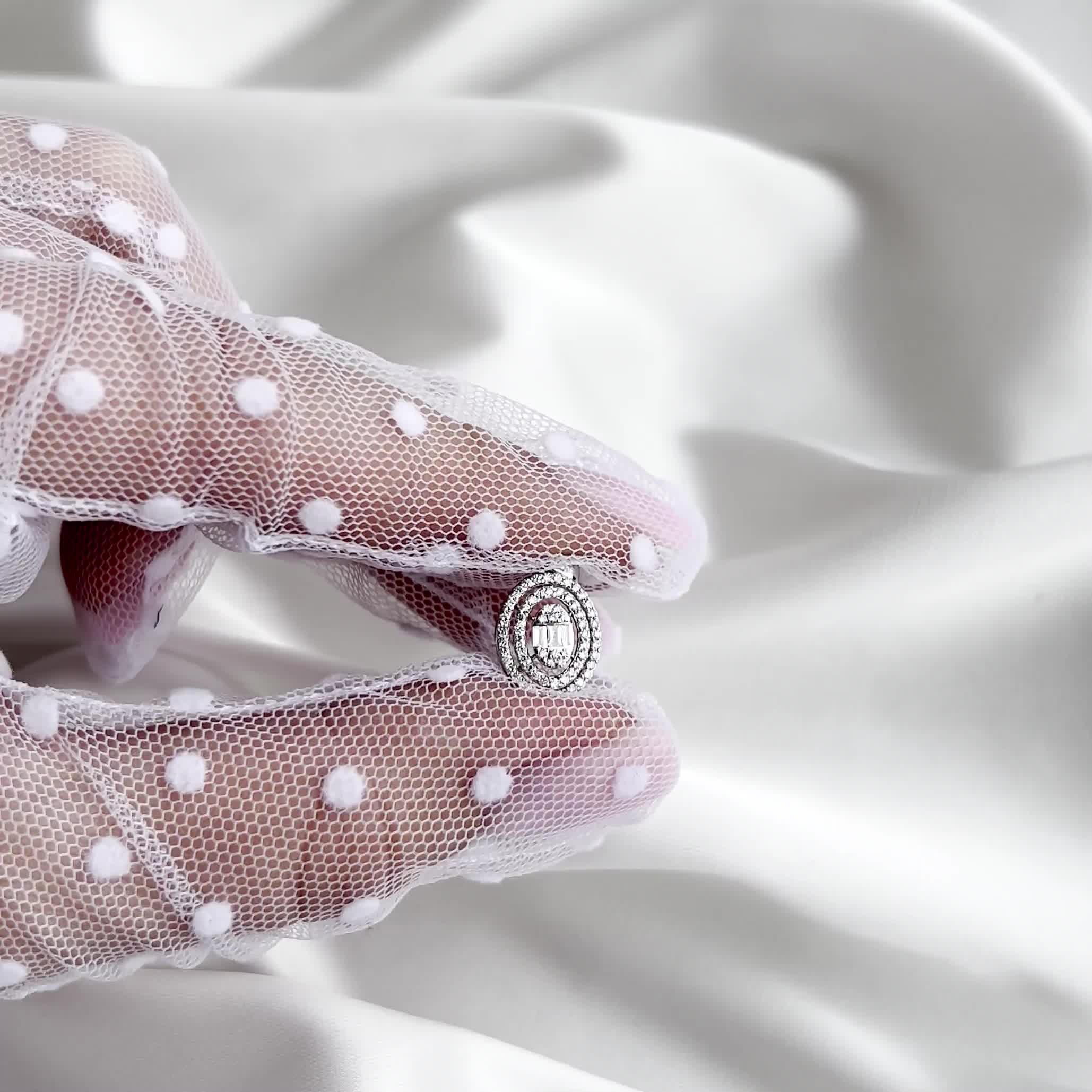 Подвеска с бриллиантами из золота 585 пробы арт. P2212B-1001