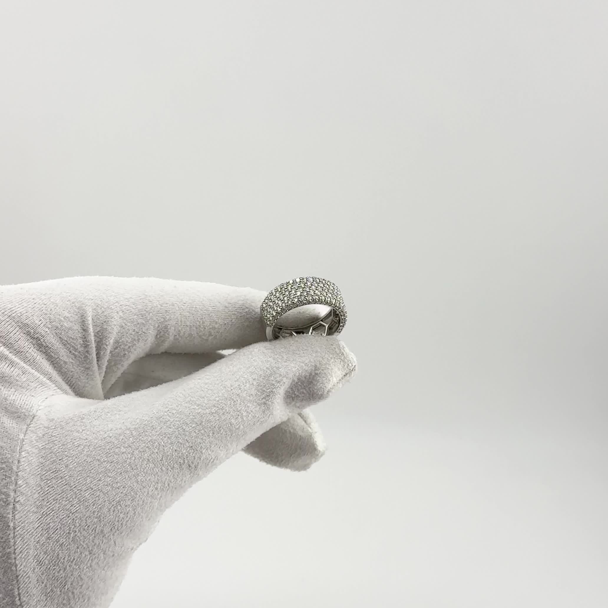 Кольцо с бриллиантами из белого золота 585 пробы арт. R1069-1001