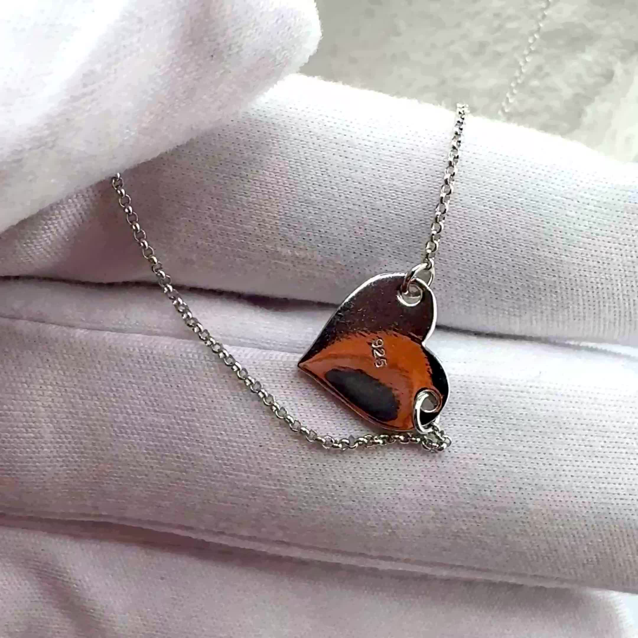 Колье "Сердце" из серебра 925 пробы арт. NK451