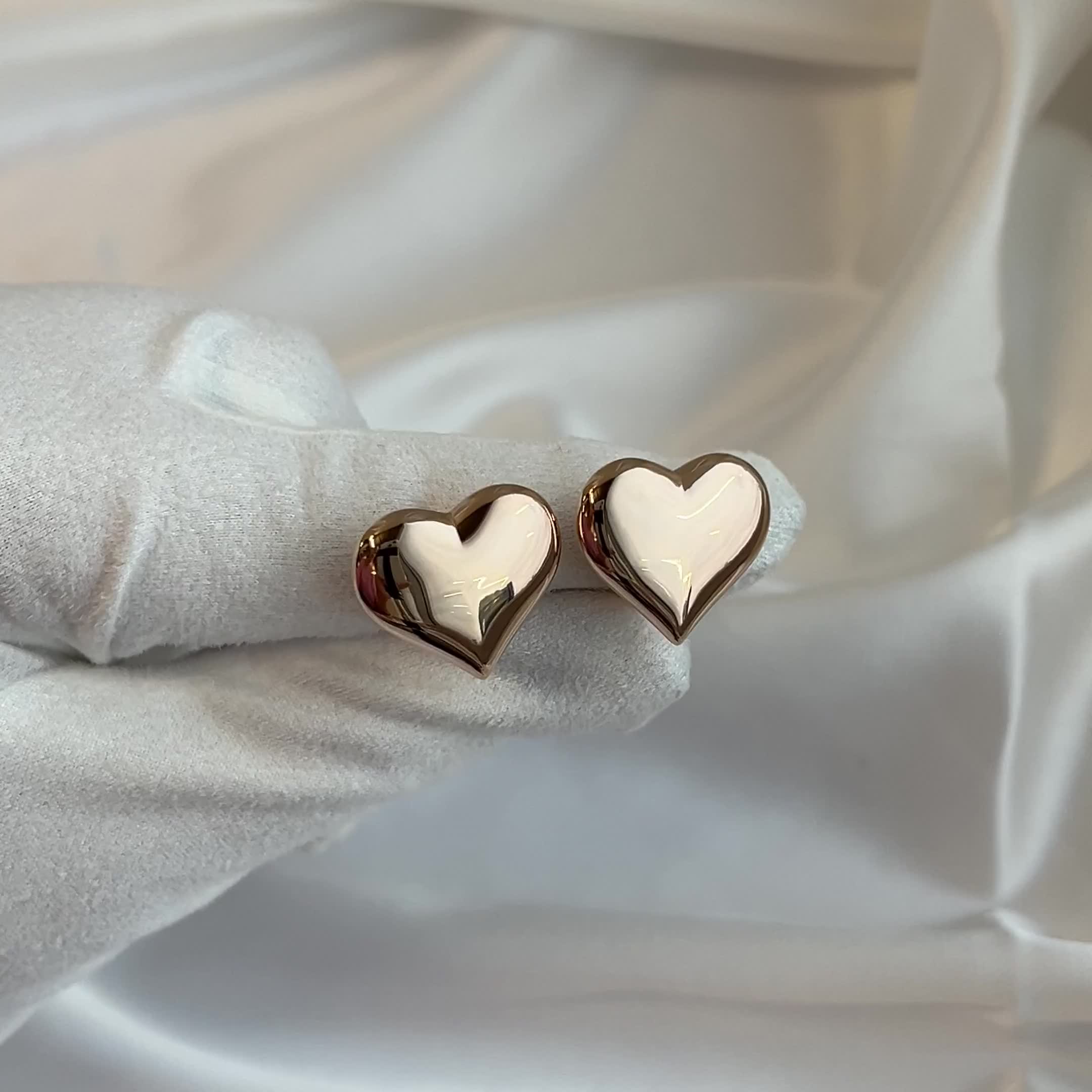 Серьги "Сердца" из золота 585 пробы арт. С5503