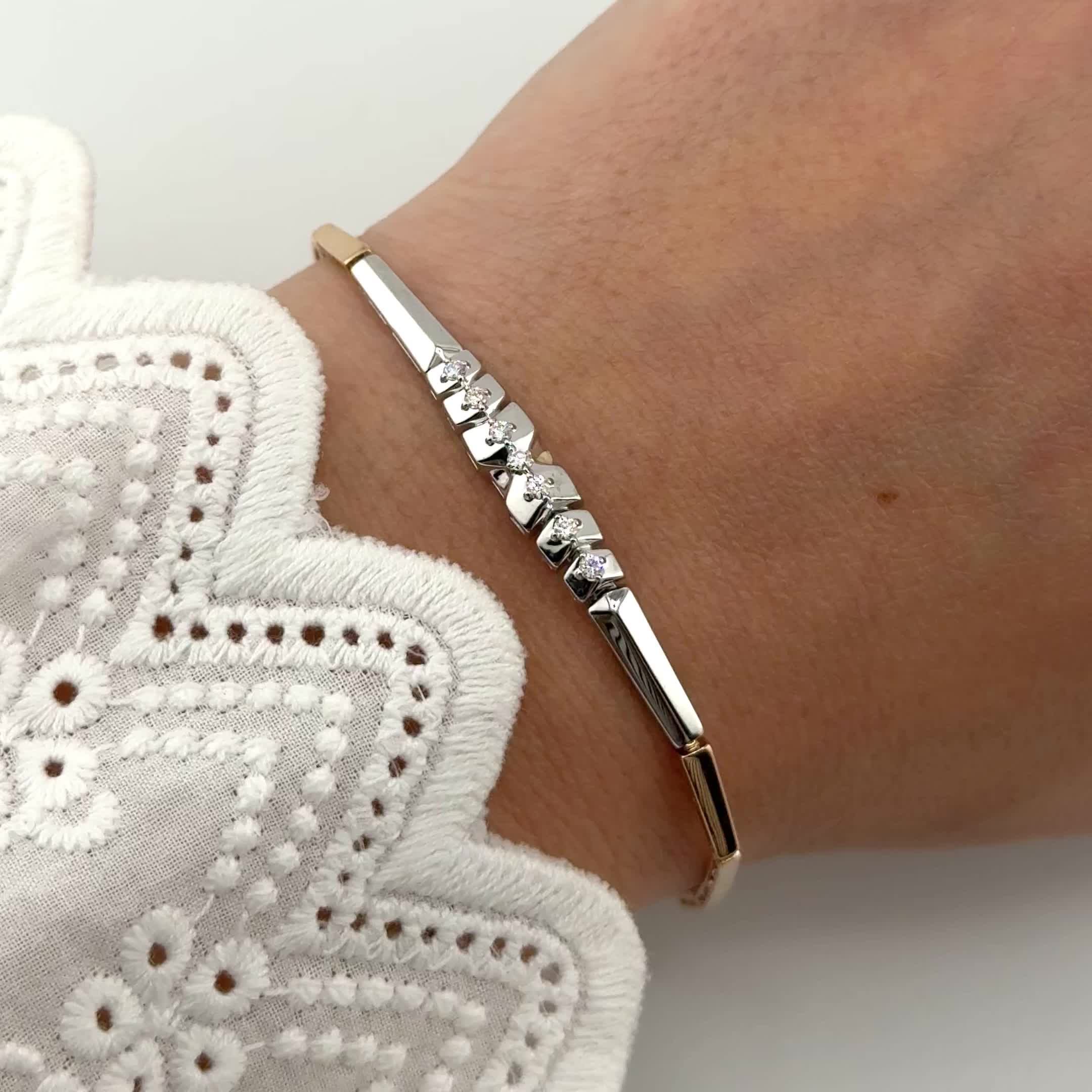 Браслет с бриллиантами из золота 585 пробы арт. Б/588-120БР