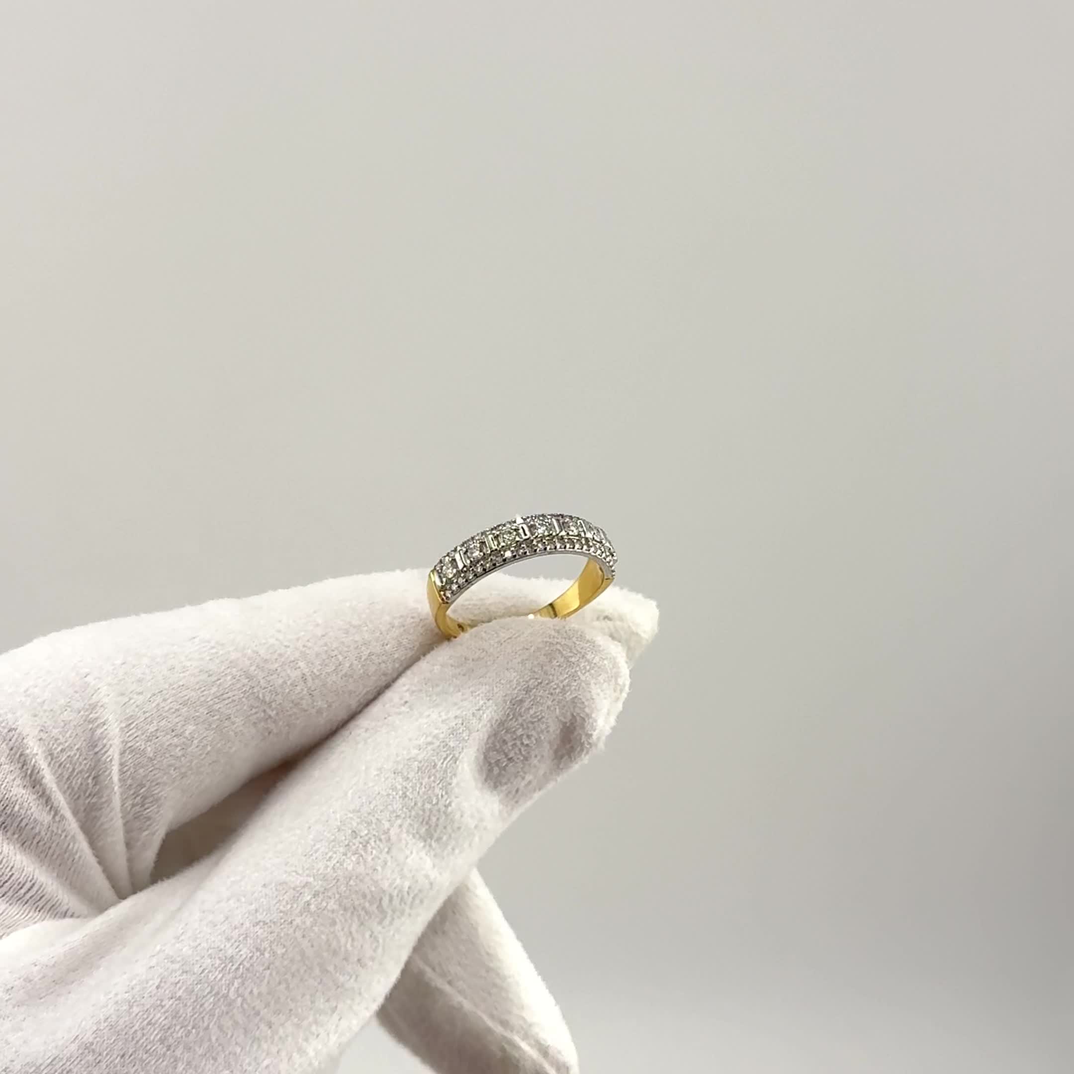 Кольцо с бриллиантами из желтого золота 585 пробы арт. К/799-0320