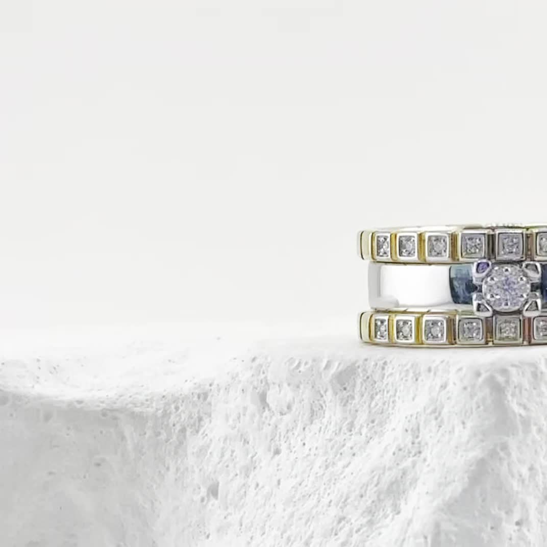 Кольцо с бриллиантами из золота 585 пробы арт. К/649-220/320