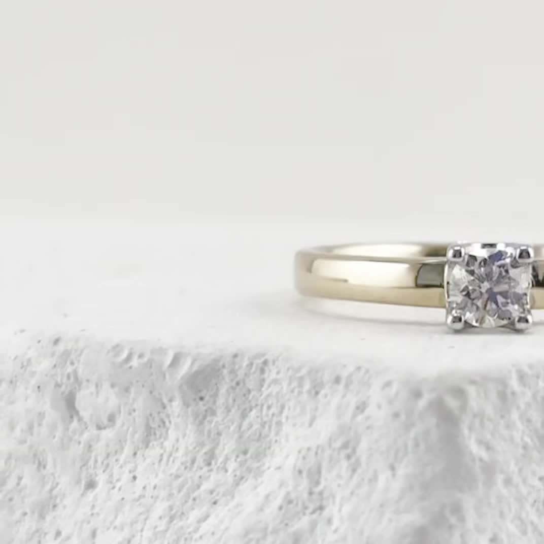 Кольцо с бриллиантом из золота 585 пробы арт. К/882-120