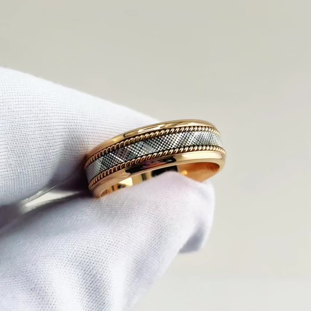 Кольцо обручальное из золота 585 пробы арт. ММ-17/бк