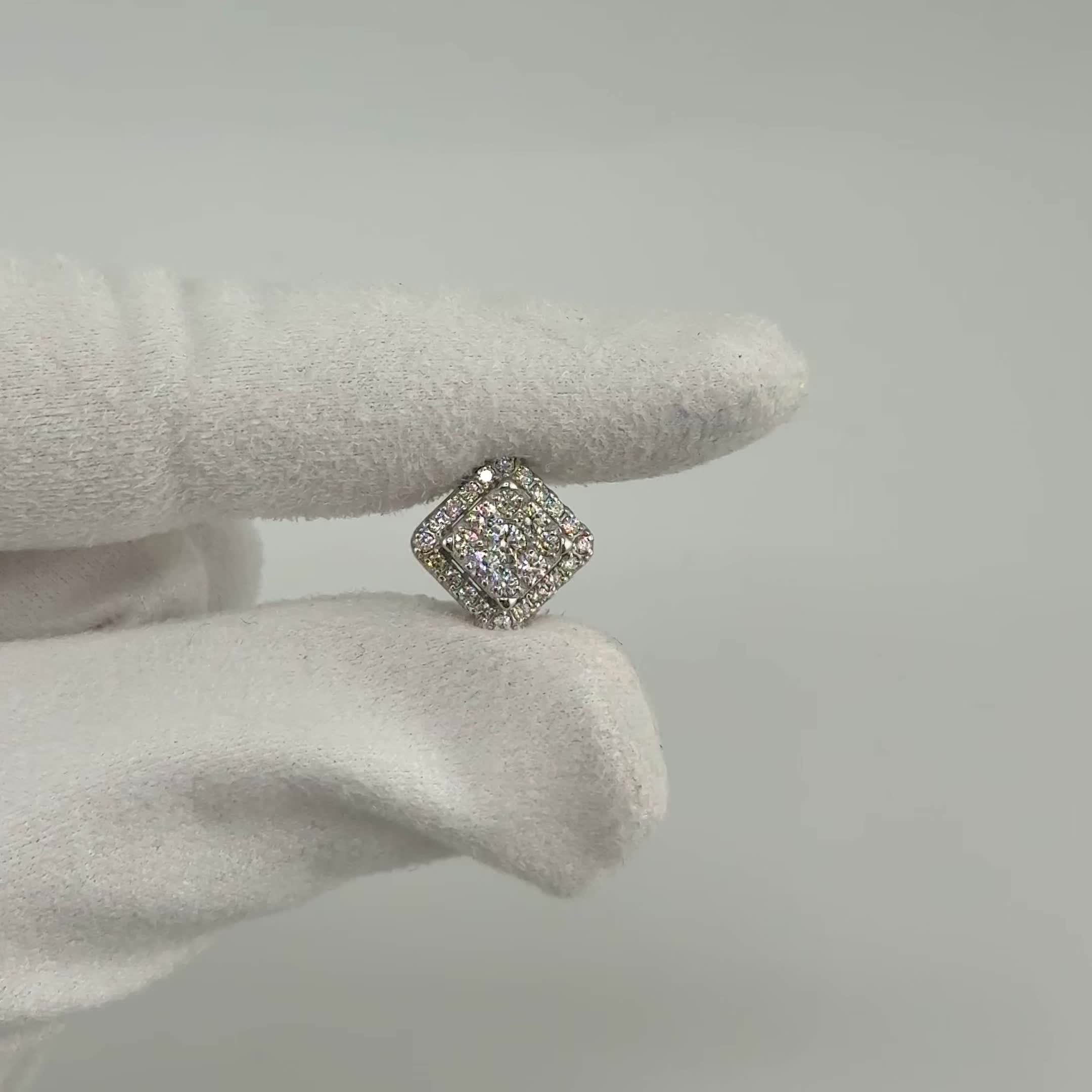 Подвеска с бриллиантами из белого золота 585 пробы арт. П/695-220