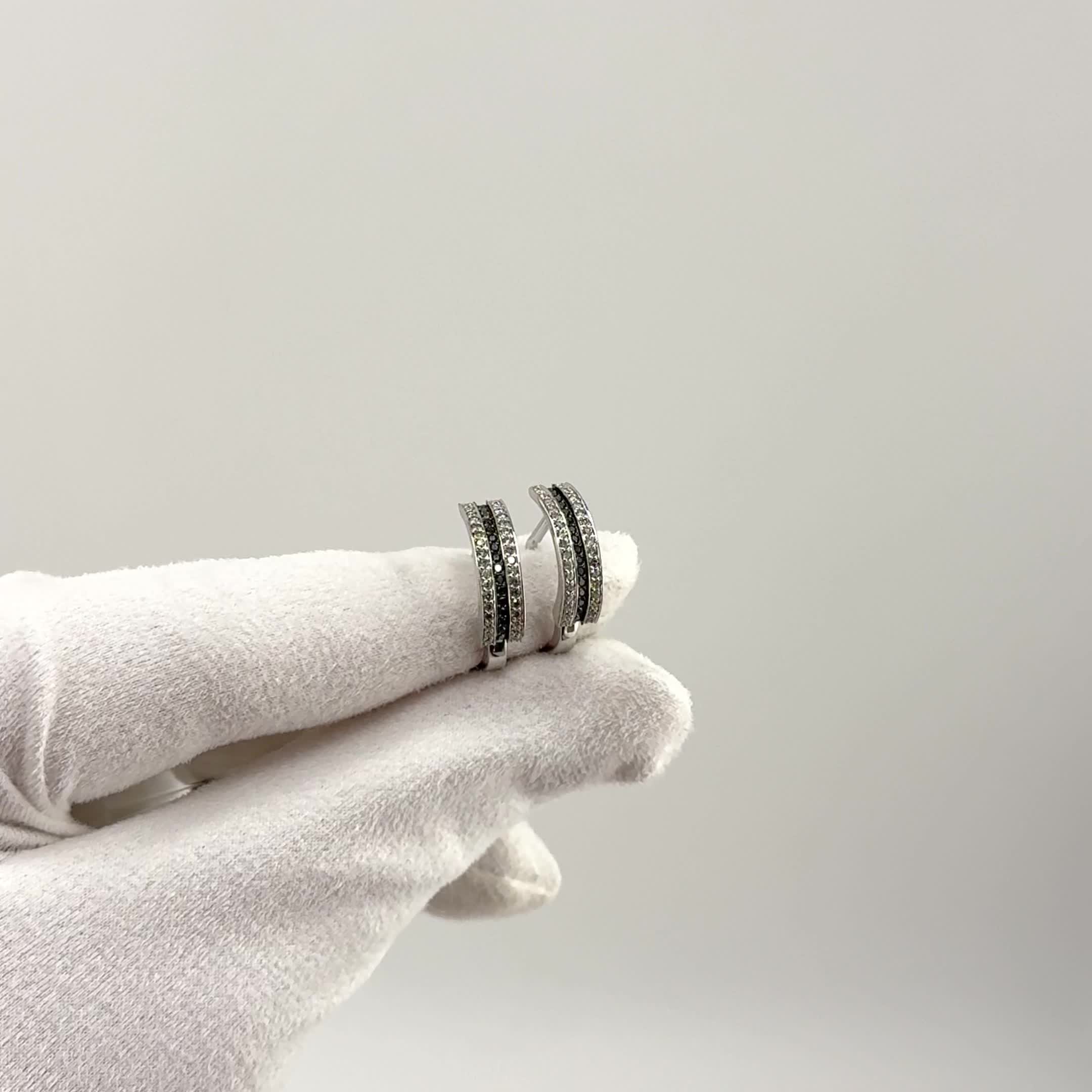 Серьги с бриллиантами из белого золота 585 пробы арт. С-1258-042