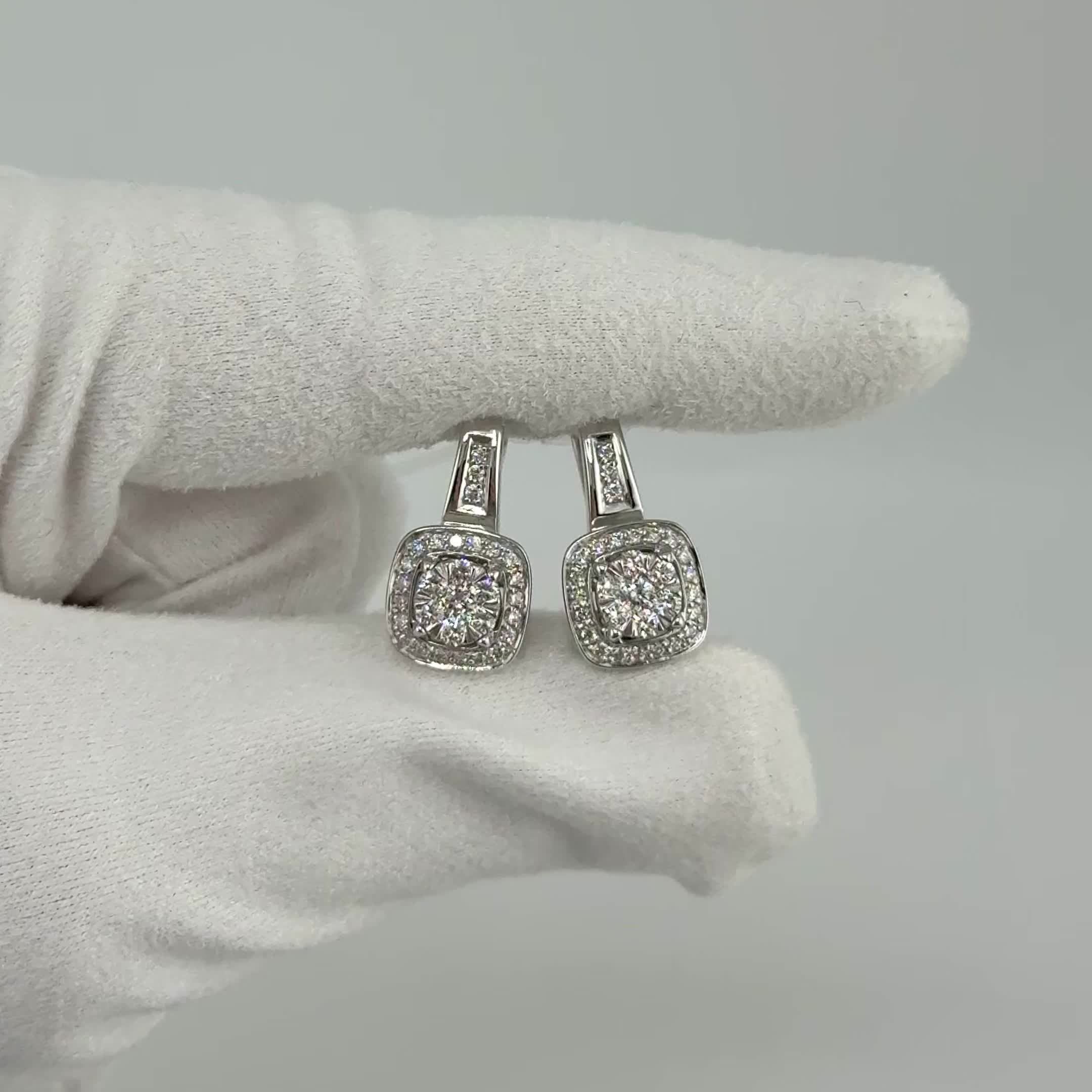 Серьги с бриллиантами из белого золота 585 пробы арт. С2/211-220