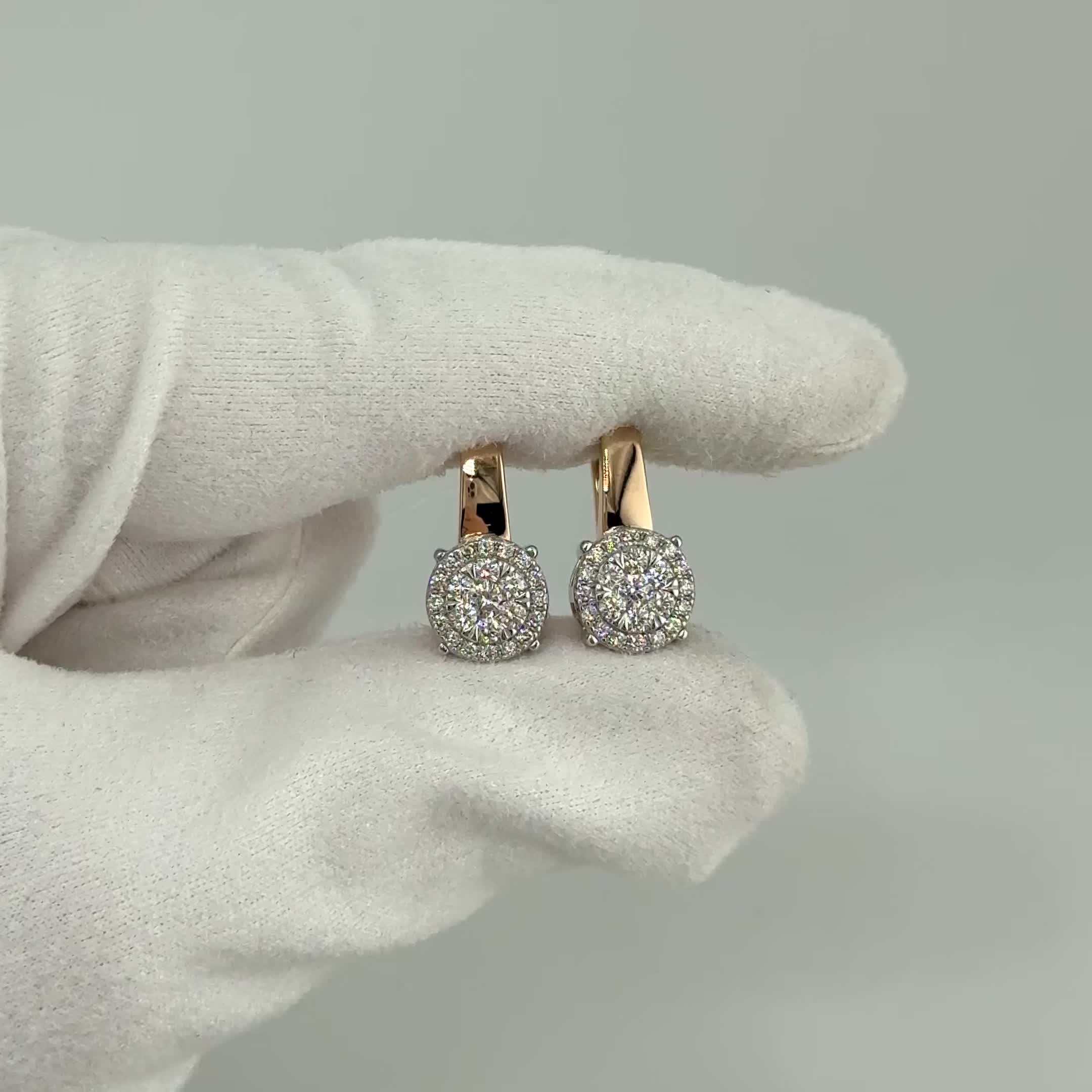 Серьги с бриллиантами из золота 585 пробы арт. С/317-0120