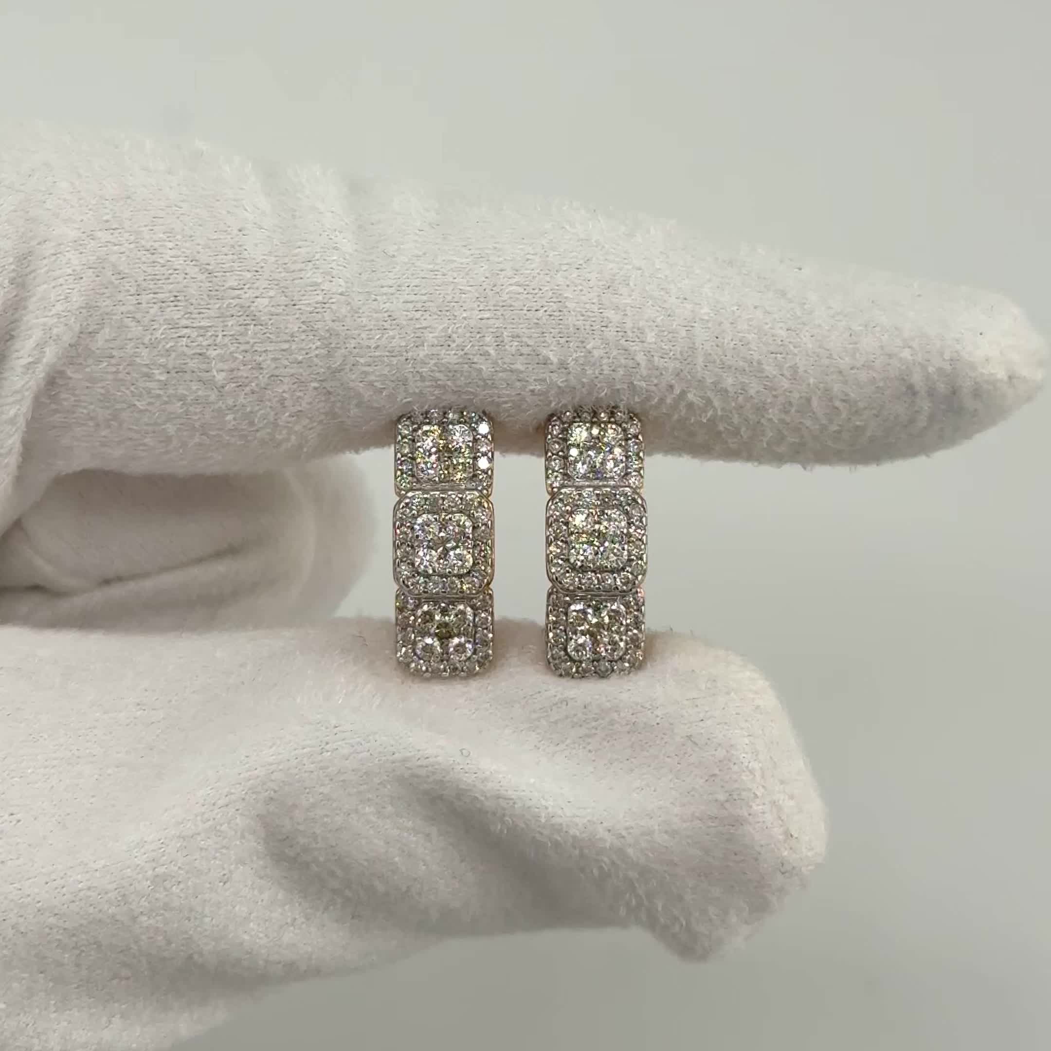 Серьги с брилилантами из золота 585 пробы арт. С/915-0120