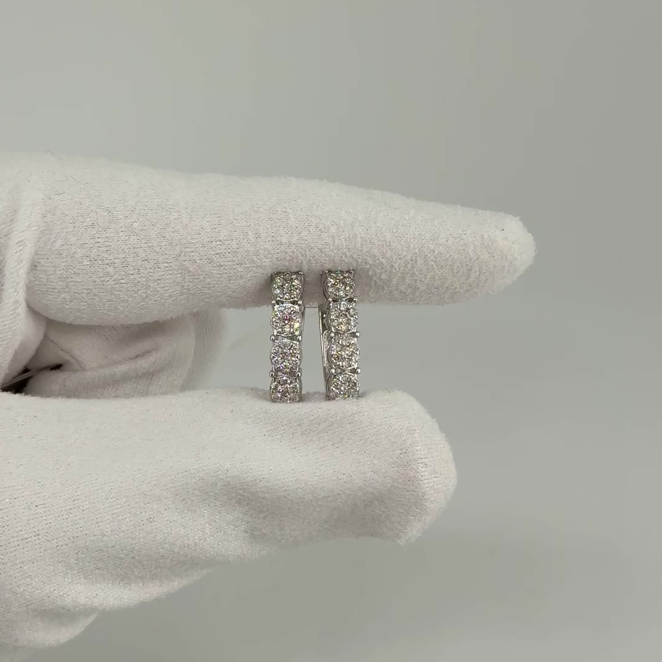 Серьги с бриллиантами из белого золота 585 пробы арт. С/916-0220