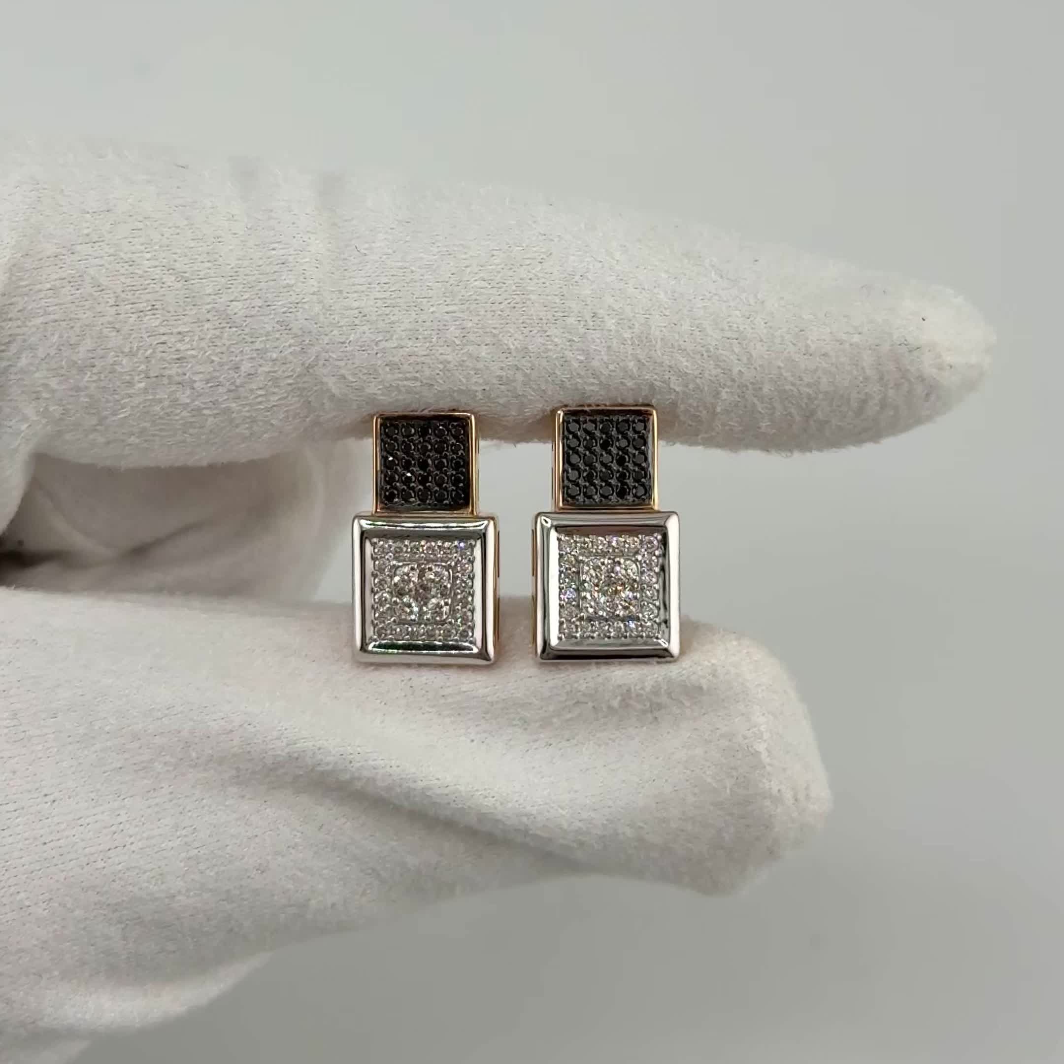 Серьги с бриллиантами из золота 585 пробы арт. С/942-0125