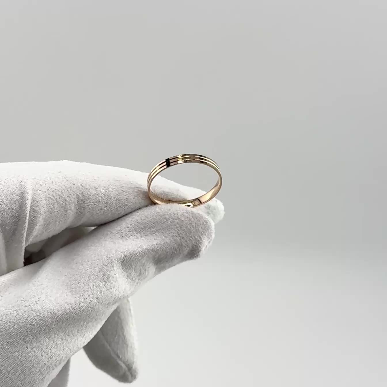 Кольцо обручальное из золота 585 пробы арт. ШН24/к